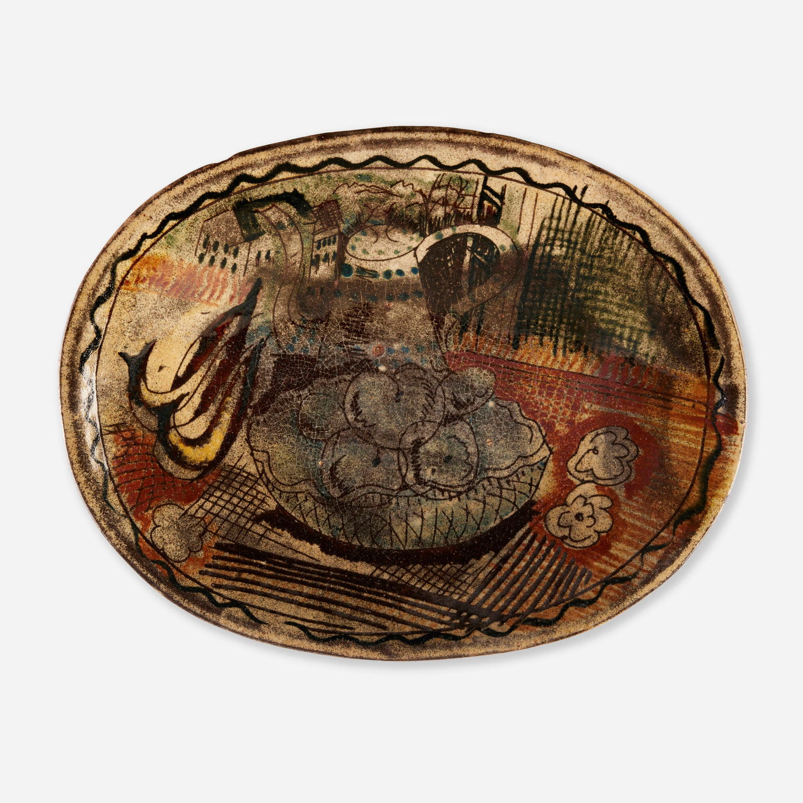 Henry Varnum Poor, Platter with Still Life (1 of 3)