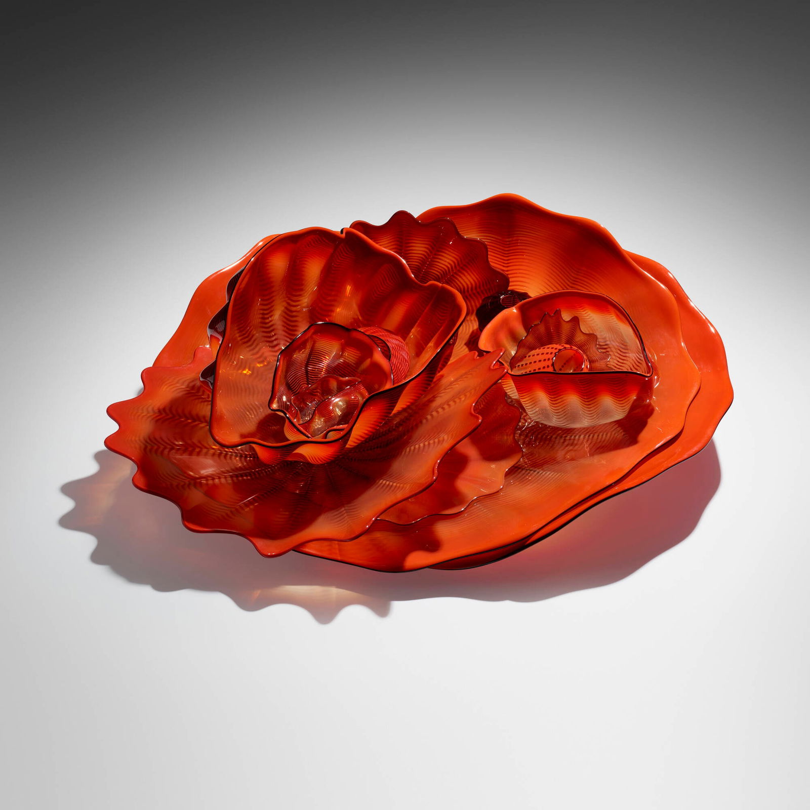 Dale Chihuly, Red Persian Set with Black Lip Wraps (1 of 4)