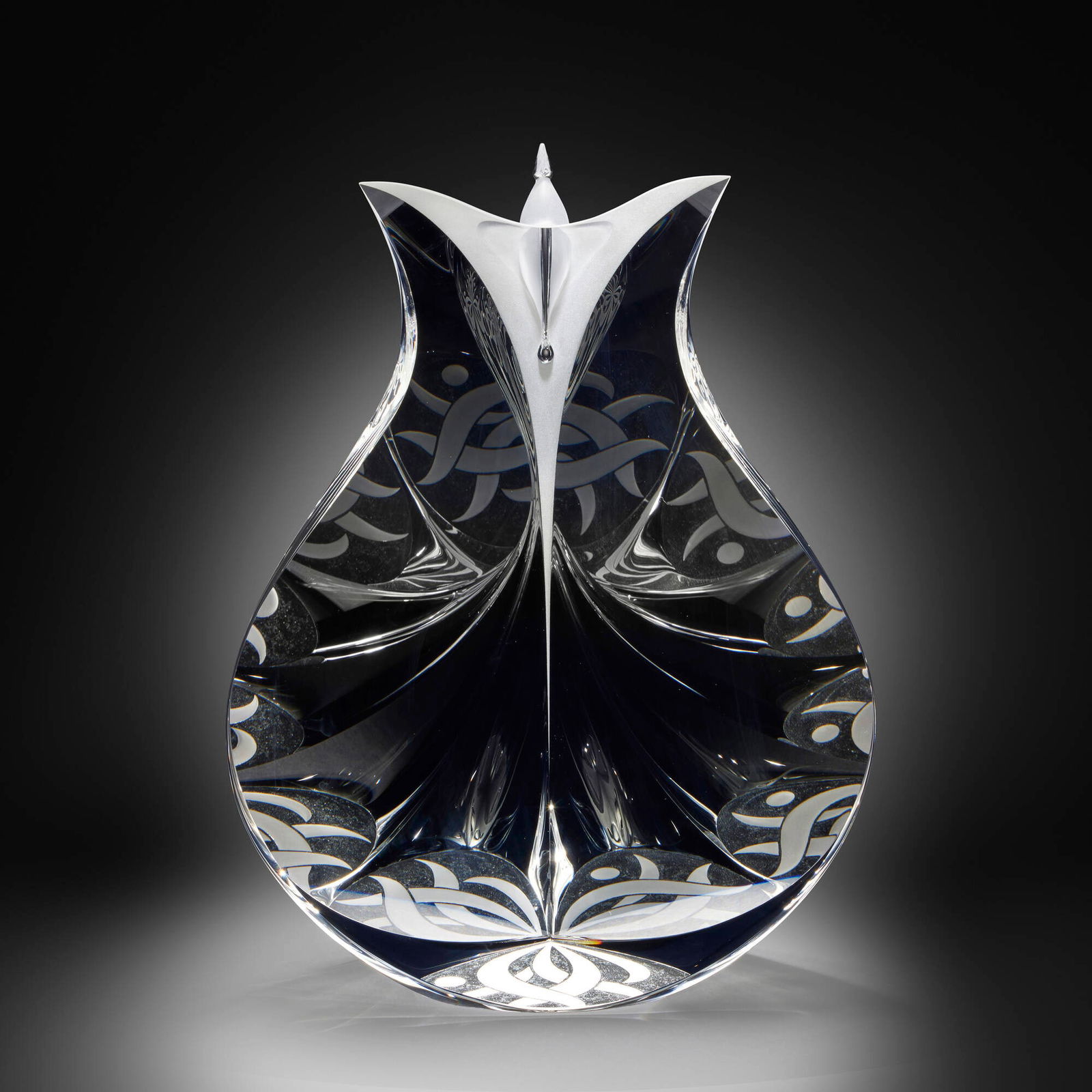 Christopher Ries, Wild Orchid: Christopher Ries Wild Orchid 2005cut, ground, and polished optical crystal 18.5 h x 13.75 w x 5.25 d in (47 x 35 x 13 cm) Etched signature and date to top edge 'Christopher Ries 9/24/05 ?'.