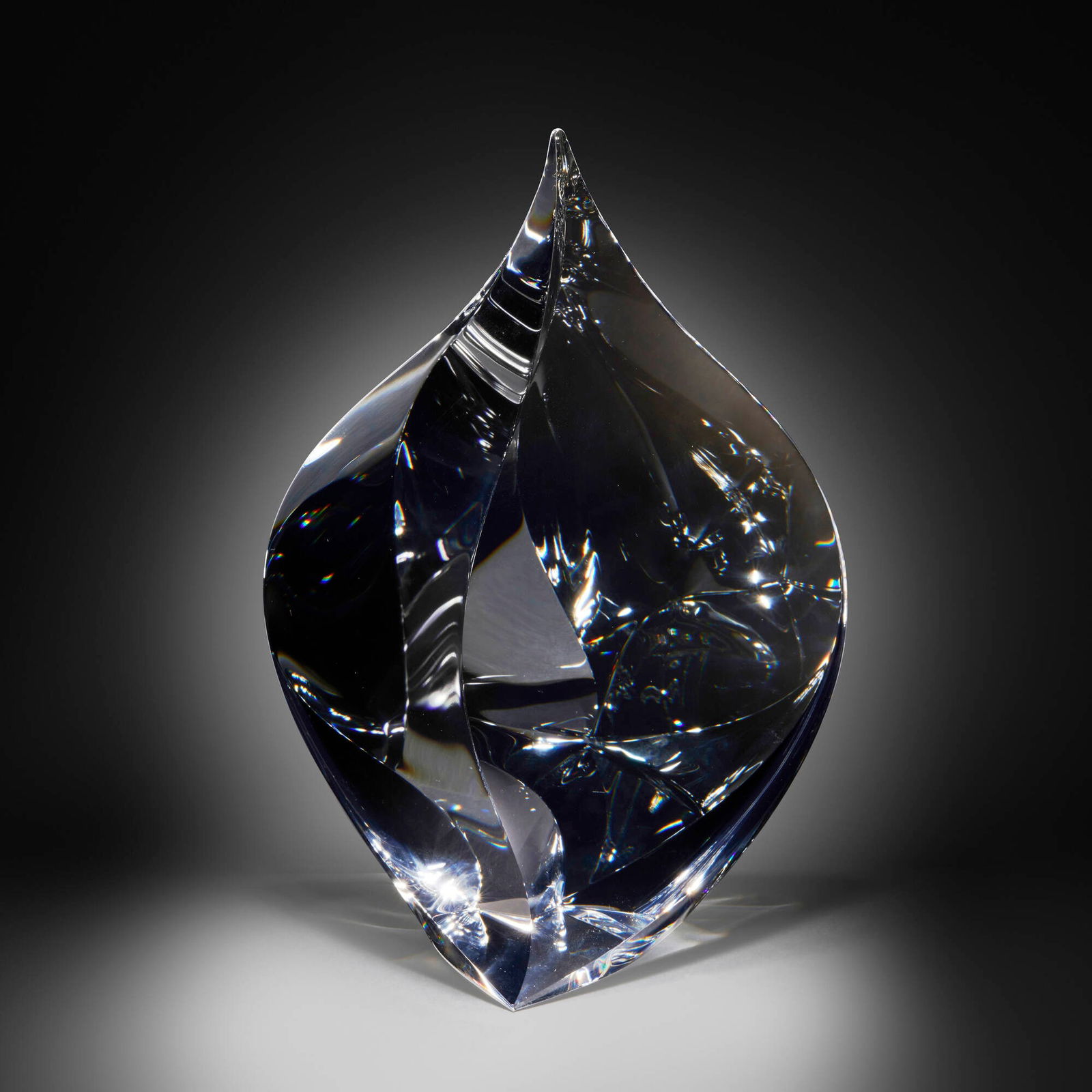 Christopher Ries, Afterglow: Christopher Ries Afterglow 2001cut, ground, and polished optical crystal 11.875 h x 8.25 w x 4 d in (30 x 21 x 10 cm) Etched signature and date to edge 'Christopher Ries 10/4/01 ?'.