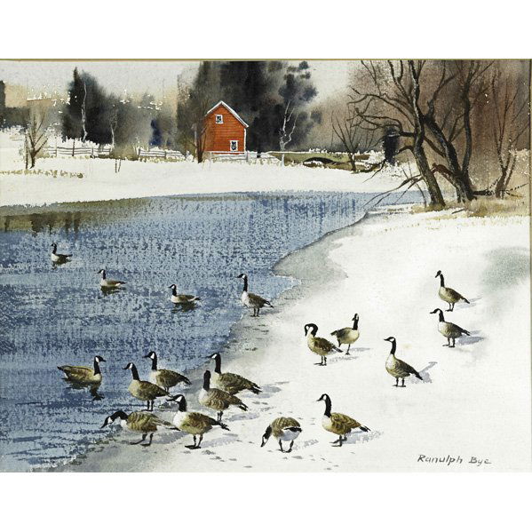 Ranulph Bye (American, 1916 - 2003): Untitled; Watercolor on paper (framed); Signed; 10 3/8" x 13 3/8" (sight); Provenance: Private Collection, Pennsylvania