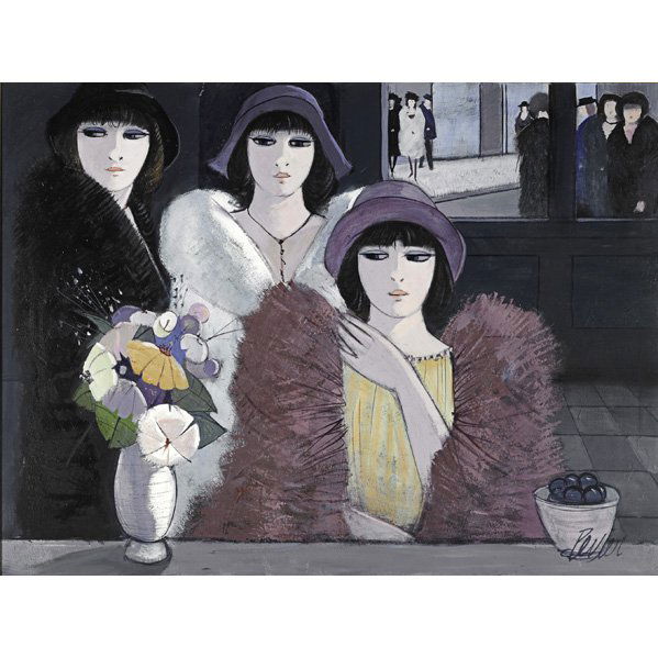 Charles Levier (French, 1920 - 2004): Femnes; Oil on canvas (framed); Signed and titled; 30" x 40"; Provenance: Heidi Neuhoff Gallery Inc., New York; Private Collection, New York