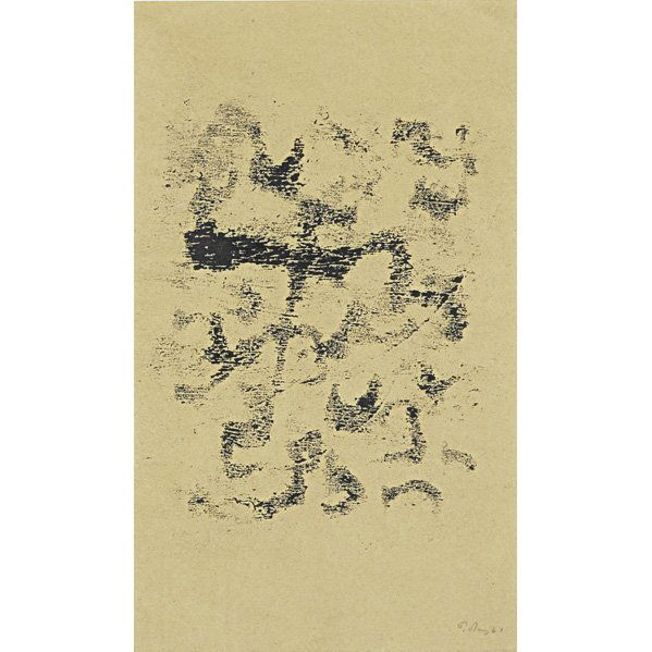Mark Tobey (American, 1890-1976): Two works of art: Untitled, 1961; Ink on paper (framed); Signed and dated; 9" x 5 1/4" (sight); Untitled; Ink on paper (framed); Signed; 6 7/8" x 8 1/2" (sheet); Provenance: Private Collection, New Yo