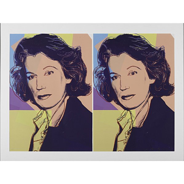 Andy Warhol (American, 1928-1987): Double Mildred, 1980; Screenprint in colors with diamond dust (framed); Stamped "(c) Andy Warhol 80" on verso; 30" x 42 1/2" (sight); Printer: Rupert Jasen Smith, New York; Literature: F & S II.239; P