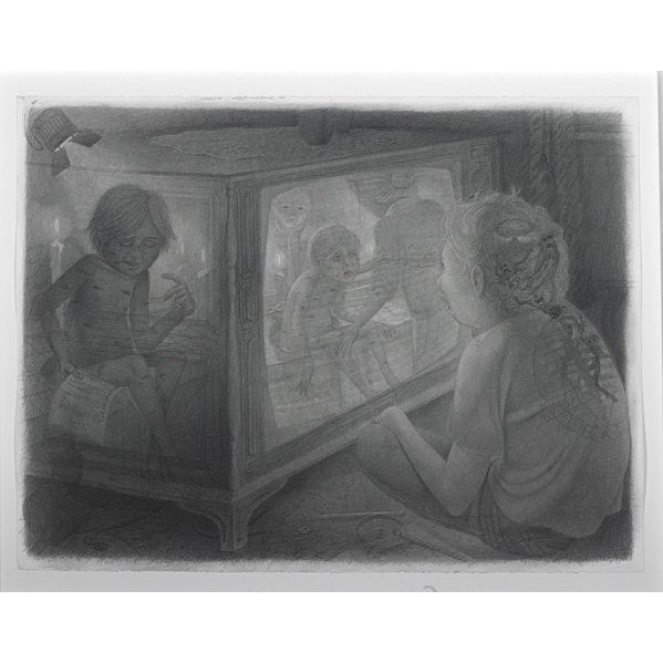 Gerald Davis (American, b. 1974): Watching 'Testament,1986', 2006; Pencil on paper (framed); 38" x 50" (sheet); Provenance: John Connelly Presents, New York (label on verso); Private Collection
