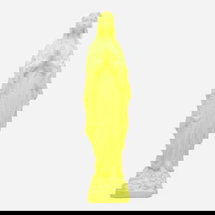 Katharina Fritsch, Madonnenfigur: Katharina Fritsch Madonnenfigur 1986painted plaster 12 h x 2.75 w x 2.5 d in (30 x 7 x 6 cm) Impressed manufacturer's mark to verso 'PP Depose'. This work is from the open edition published by