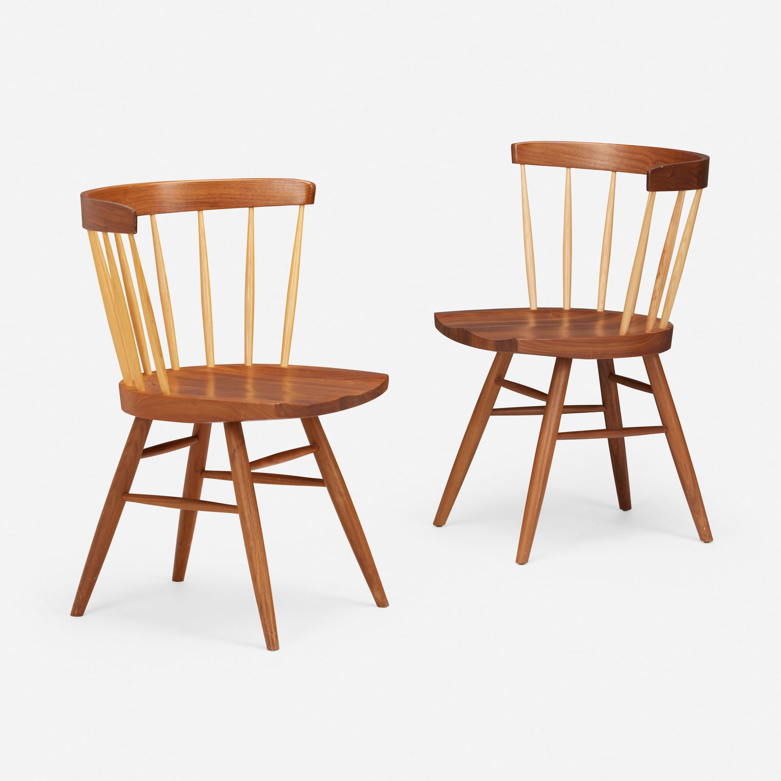 George Nakashima, Dining chairs model N19, pair (1 of 4)