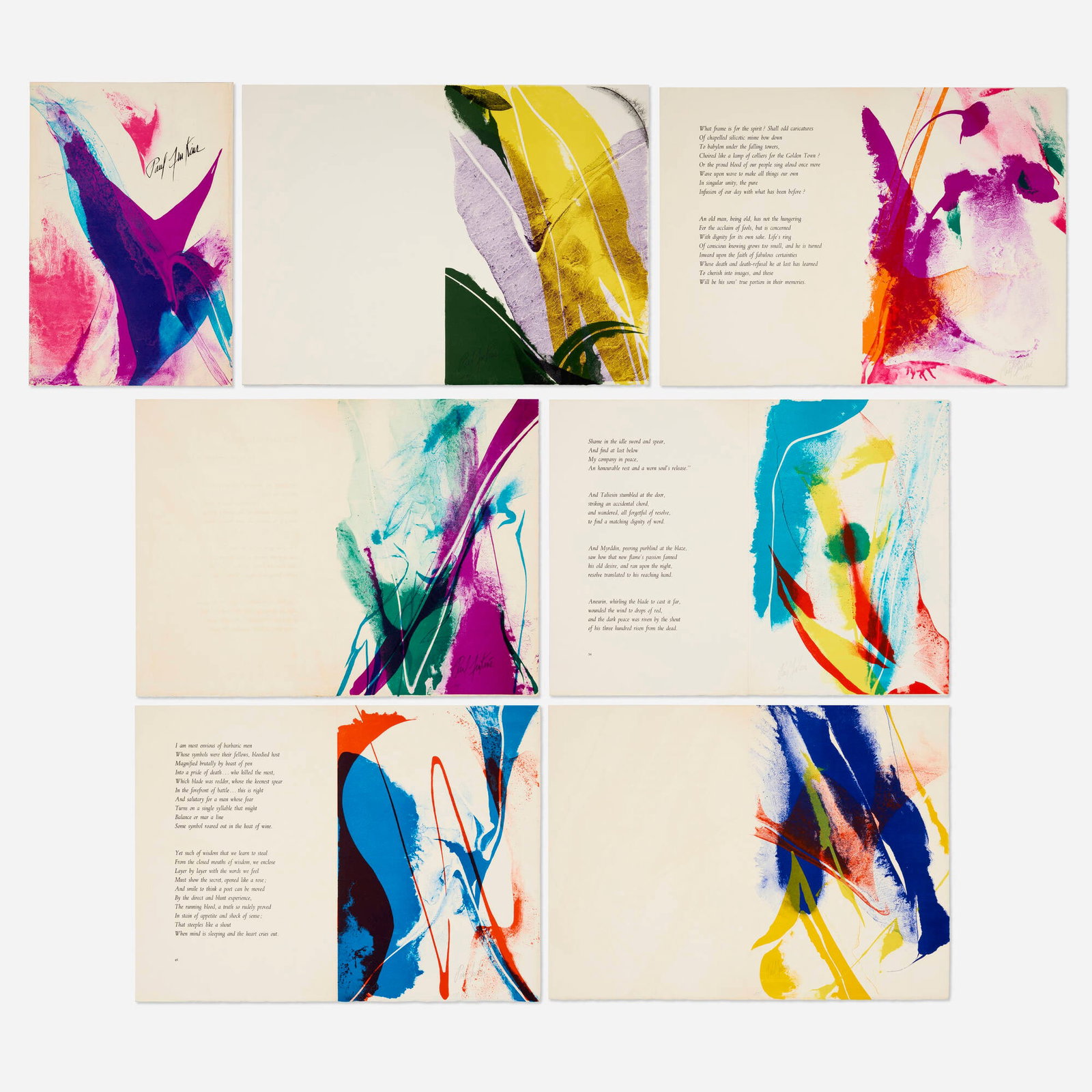 Paul Jenkins, Seeing Voice Welsh Heart: Paul Jenkins Seeing Voice Welsh Heart lithograph in colors image: 14.625 h x 9.875 w in (37 x 25 cm) overall: 14.625 h x 20 w in (37 x 51 cm) Signed and numbered to lower edge of each work 'Paul