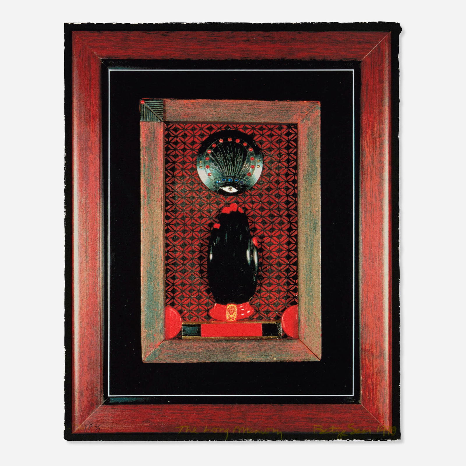 Betye Saar, The Long Memory: Betye Saar The Long Memory 1998screenprint in colors 14.625 h x 11.75 w in (37 x 30 cm) Signed, titled, dated and numbered to lower edge 'P.P. 3/3 The Long Memory Betye Saar 1998'. This work i