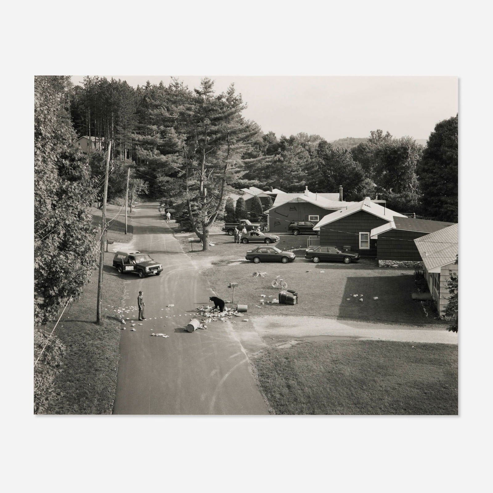 Gregory Crewdson, Untitled (Dog Catcher and Bear): Gregory Crewdson Untitled (Dog Catcher and Bear) 1997gelatin silver print image: 18 h x 22.5 w in (46 x 57 cm) sheet: 20 h x 23.875 w in (51 x 61 cm) Signed, dated and numbered to lower rig