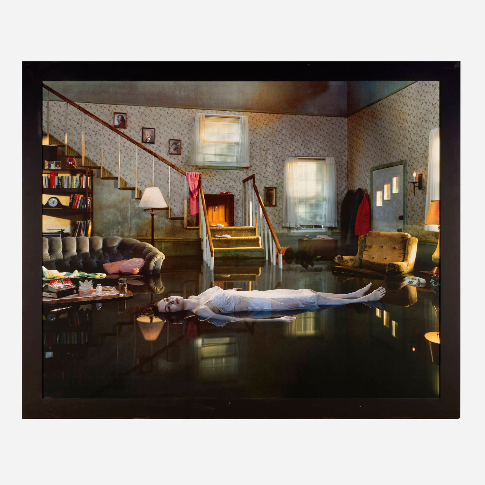 Gregory Crewdson, Untitled (Ophelia): Gregory Crewdson Untitled (Ophelia) 2001laser direct C-print mounted to aluminum in artist's frame sight: 53.5 h x 65.5 w in (136 x 166 cm) Signed to label to verso 'Gregory Crewdson'. This wo