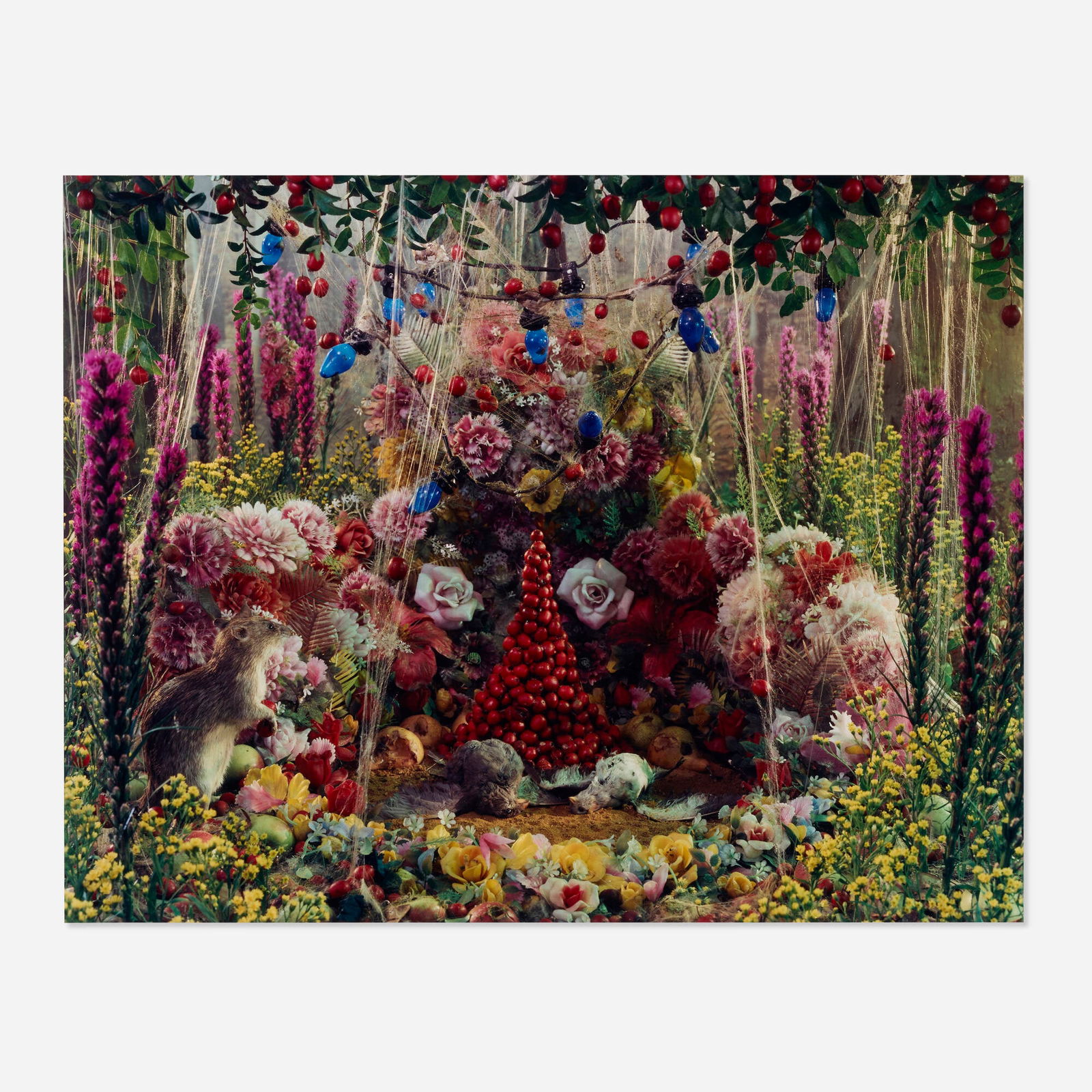 Gregory Crewdson, Untitled (Shrine with Flowers): Gregory Crewdson Untitled (Shrine with Flowers) 1994C-print image: 28 h x 36 w in (71 x 91 cm) sheet: 30 h x 39.875 w in (76 x 101 cm) This work is number 3 from the edition of 6.