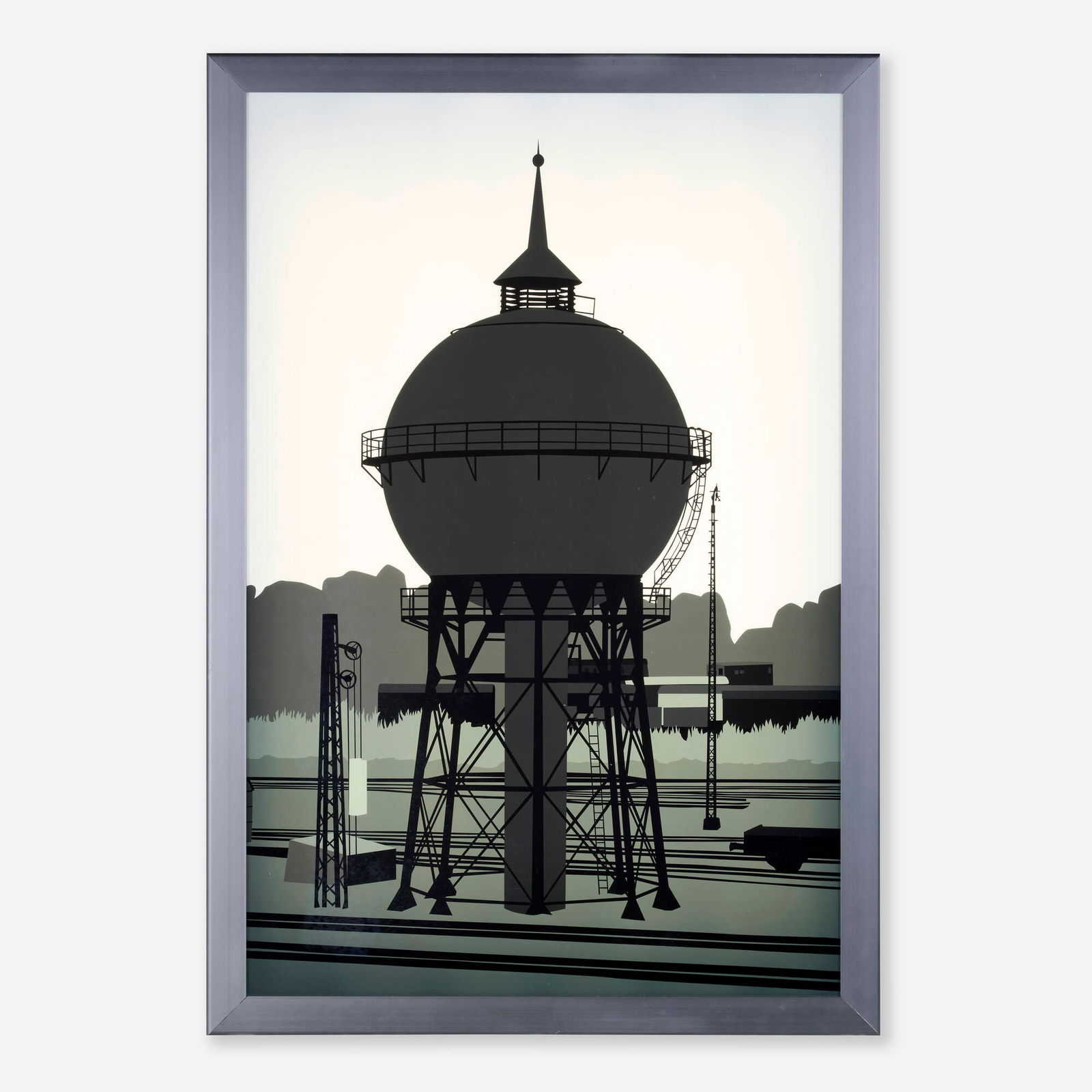 Kota Ezawa, Water Tower (from The History of Photography Remix series): Kota Ezawa Water Tower (from The History of Photography Remix series) 2005duratrans transparency in lightbox 31.875 h x 22 w x 2 d in (81 x 56 x 5 cm) Signed to verso 'Kota Ezawa'. This work i