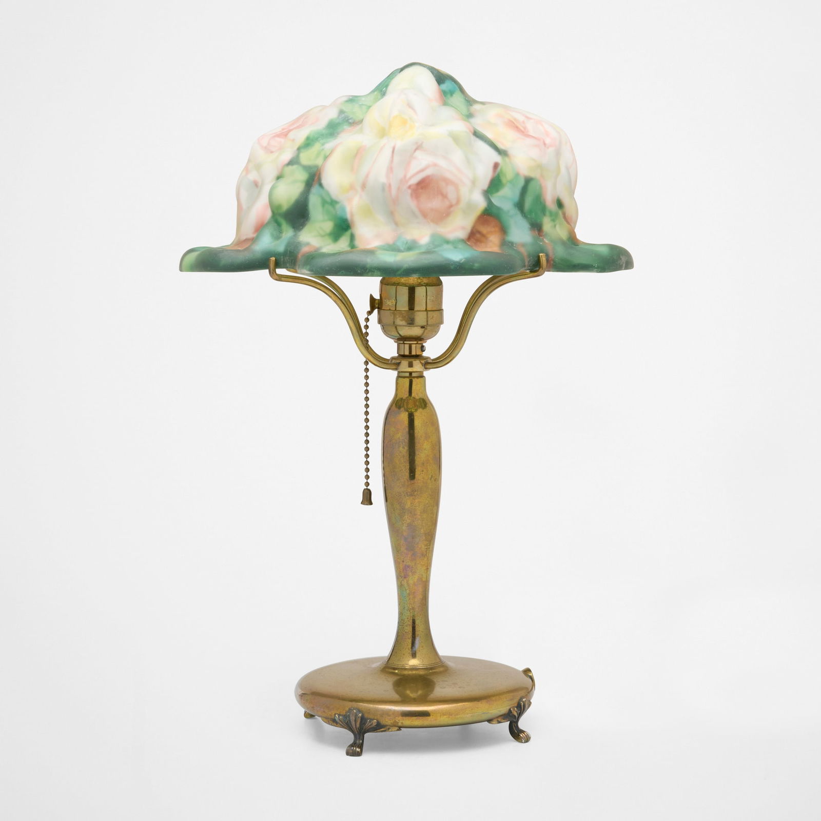 Pairpoint, Puffy boudoir lamp with roses (1 of 3)