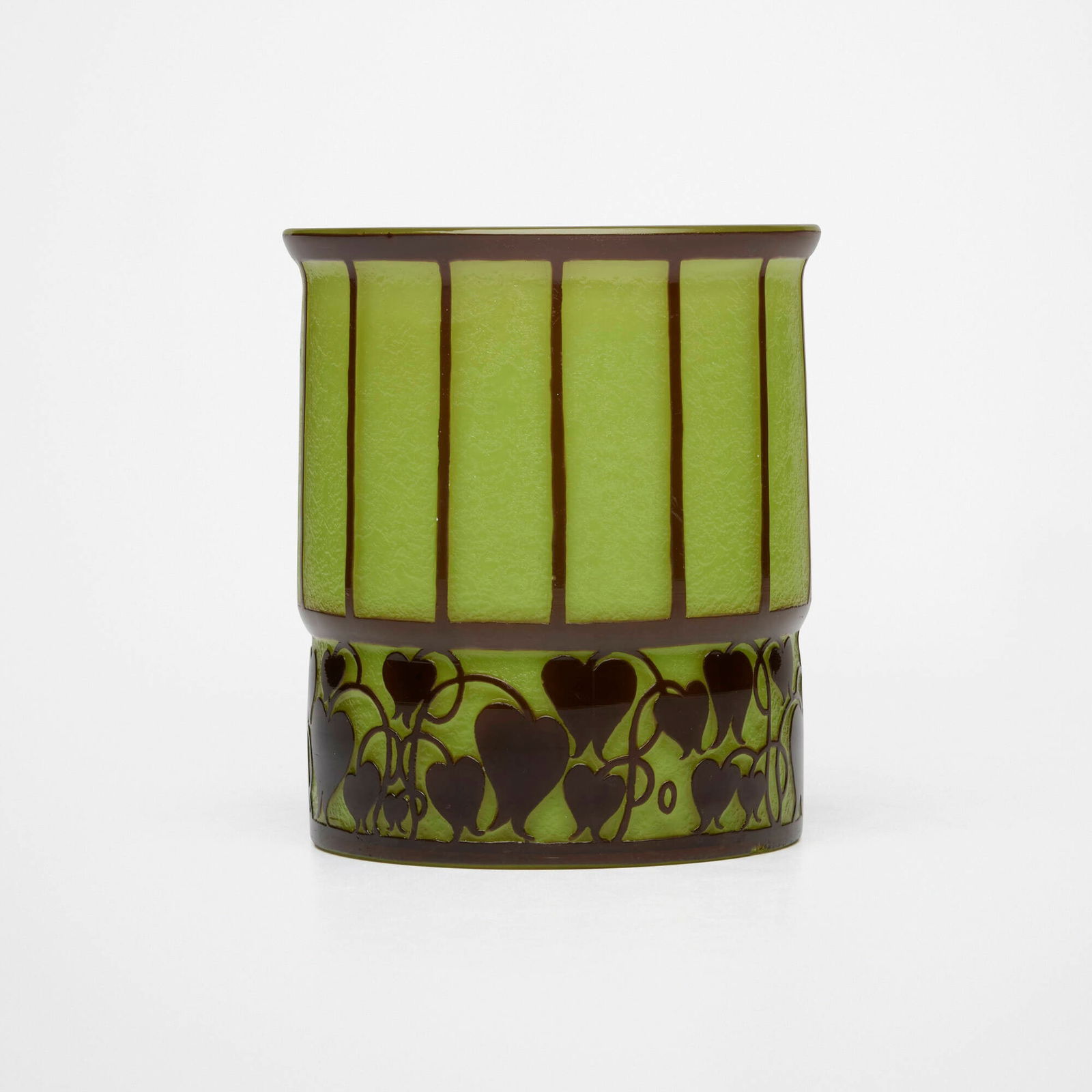 Hans Bolek for Loetz, Vase: Hans Bolek for Loetz Vase Austria, c. 1915acid-etched cameo glass 5 h x 4.25 dia in (13 x 11 cm) Provenance: Private Collection, California Literature: