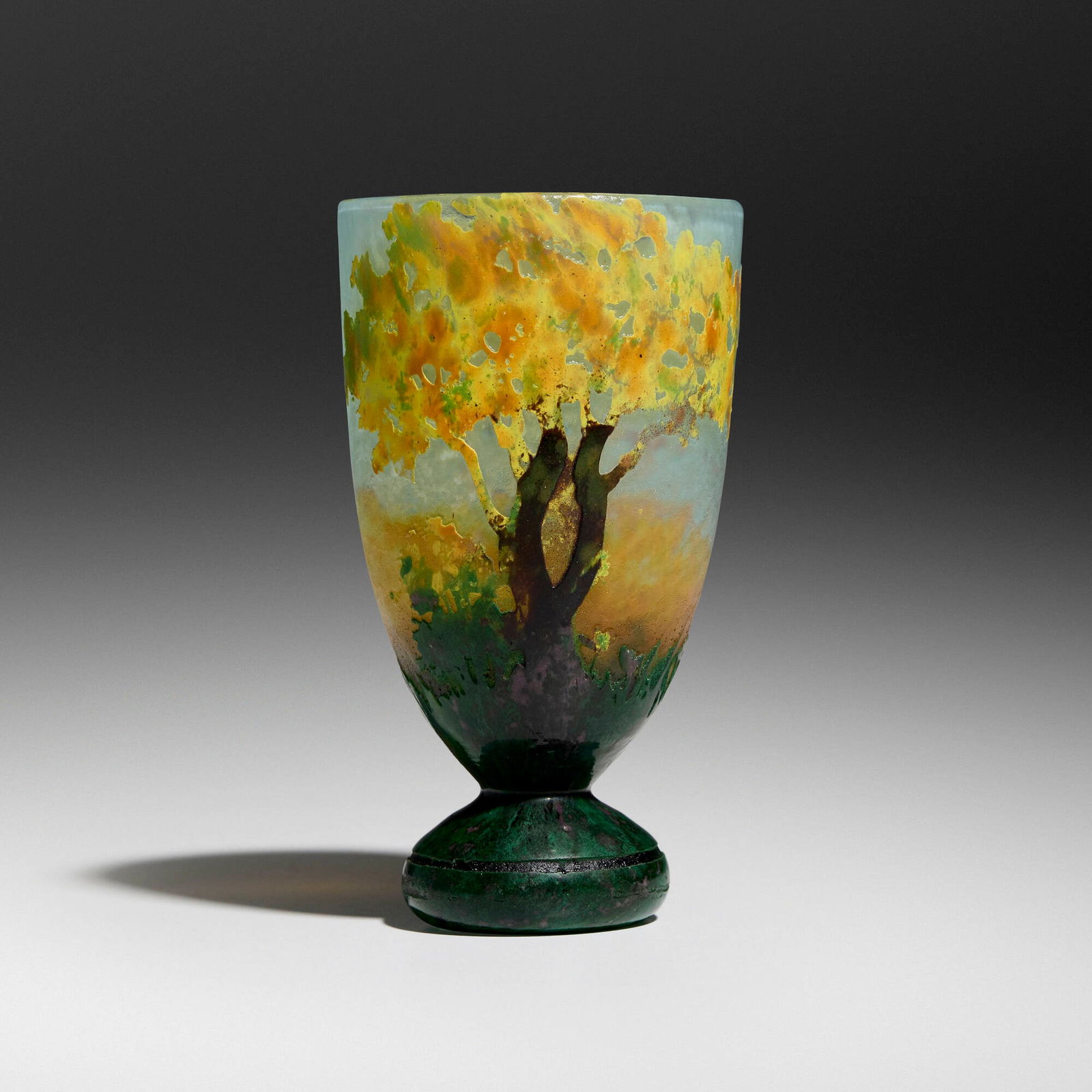 Daum, Impressionist vase with autumn landscape (1 of 5)