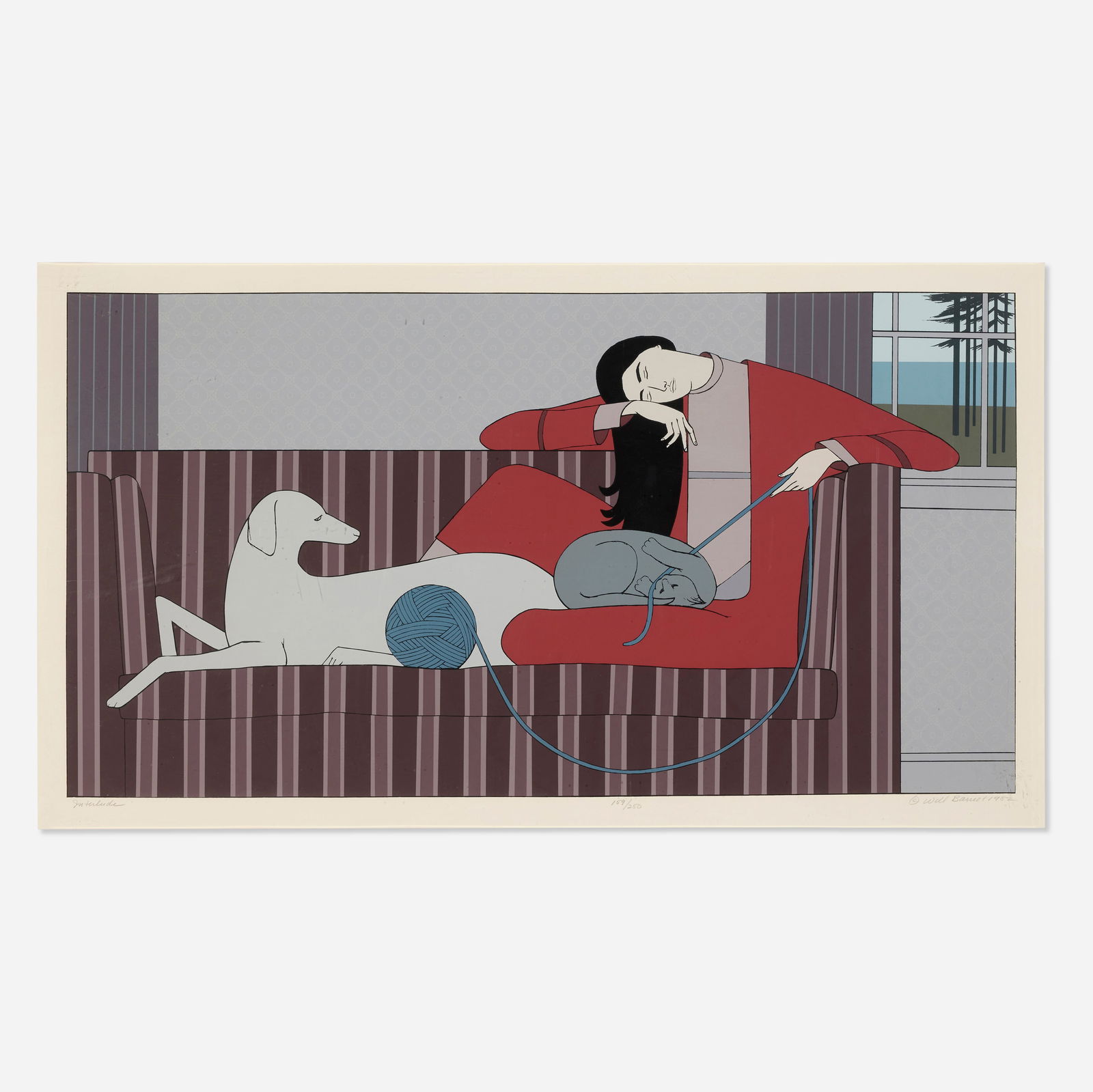 Will Barnet, Interlude: Will Barnet Interlude 1982screenprint in colors image: 20.125 h × 37.5 w in (51 × 95 cm) sight: 22.5 h × 39.75 w in (57 × 101 cm) Signed, titled, dated and number