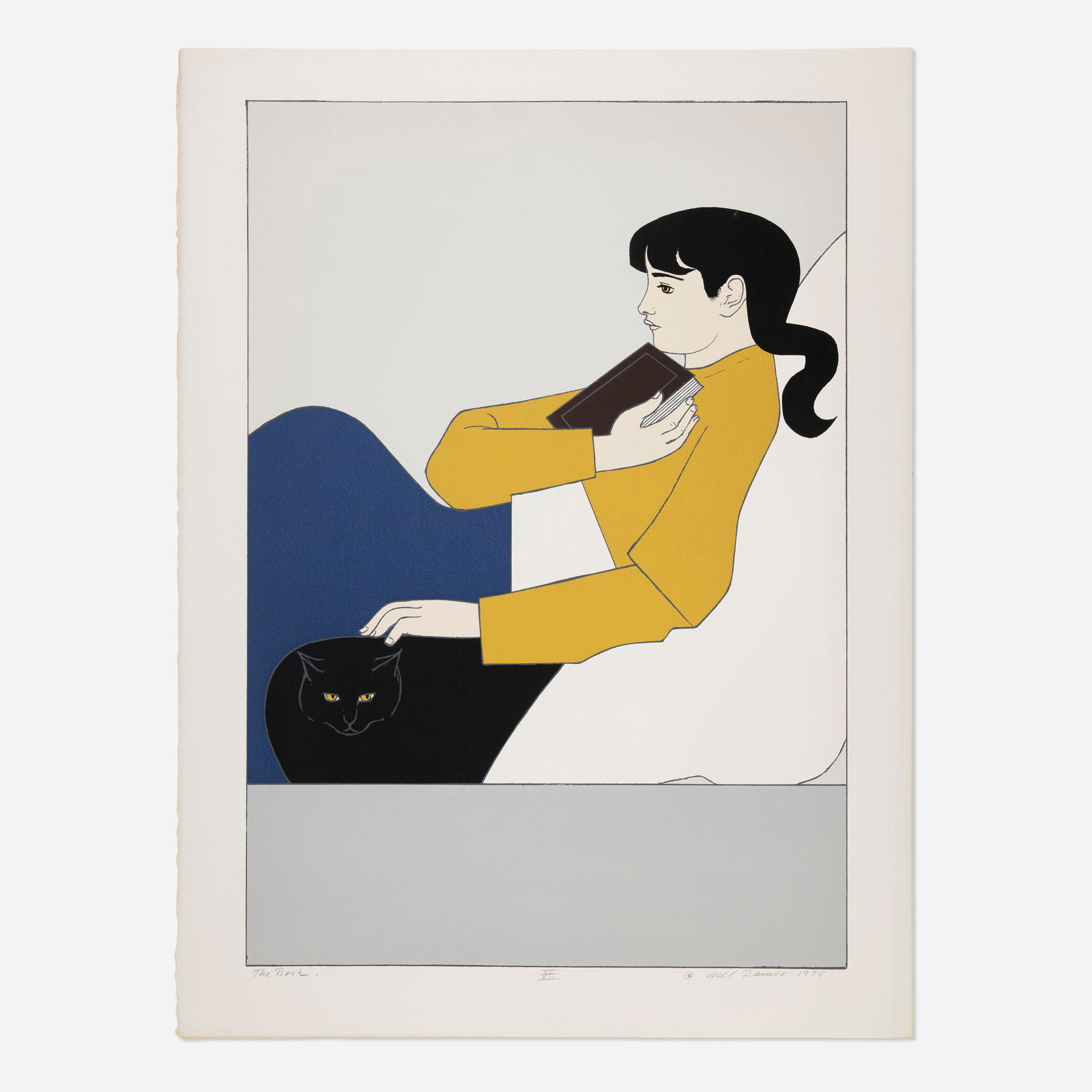 Will Barnet, The Book (from the 1776 USA 1976: Bicentennial Prints portfolio): Will Barnet The Book (from the 1776 USA 1976: Bicentennial Prints portfolio) 1975 / 1976screenprint in colors on Arches image: 26.125 h × 18.125 w in (66 × 46 cm) sheet: 30 h ×