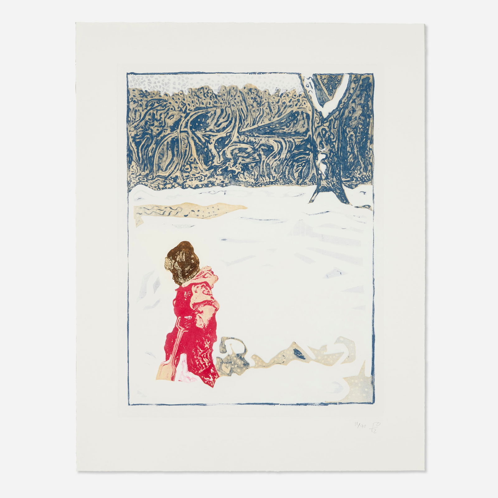 Billy Childish, Girl in Snow With Tree (1 of 3)
