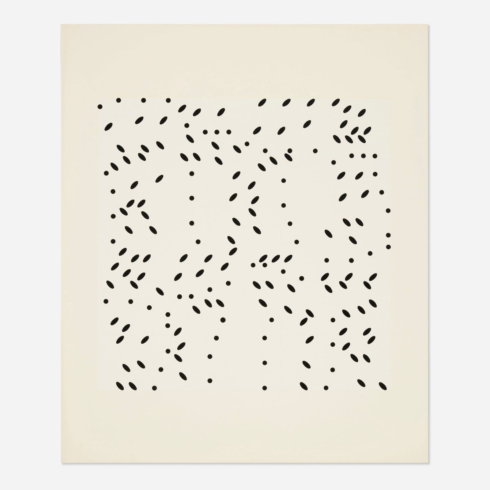 Larry Poons, Untitled (from the Ten Works by Ten Painters portfolio): Larry Poons Untitled (from the Ten Works by Ten Painters portfolio) 1964screenprint in colors on wove paper image: 16 h × 16 w in (41 × 41 cm) sheet: 24 h × 20 w in (61 ×