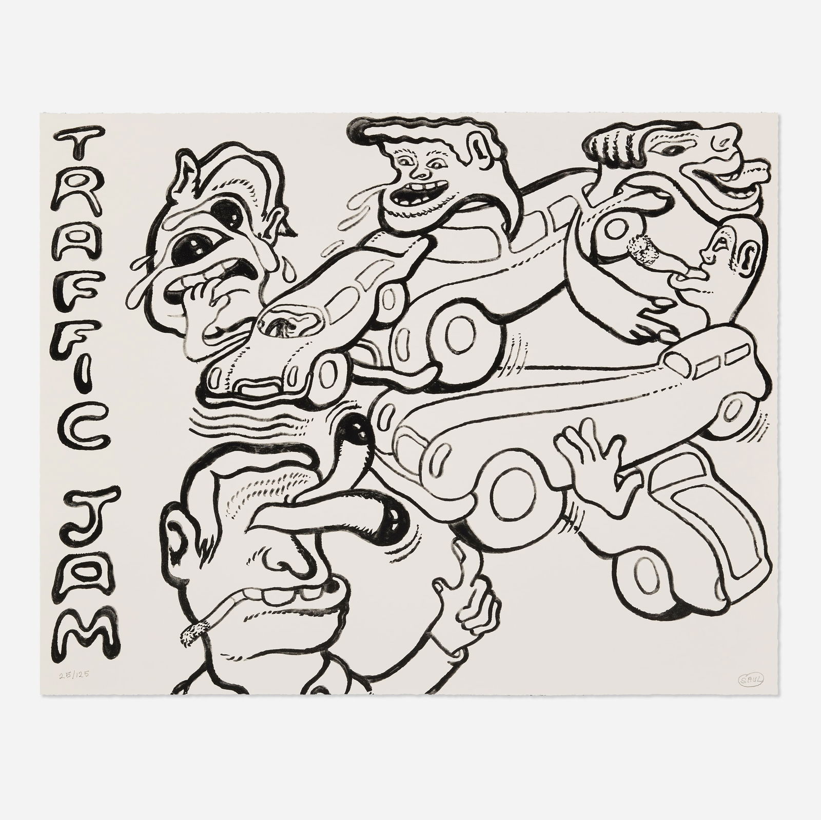 Peter Saul, Traffic Jam (from the Greenpeace 50 Years portfolio) (1 of 2)