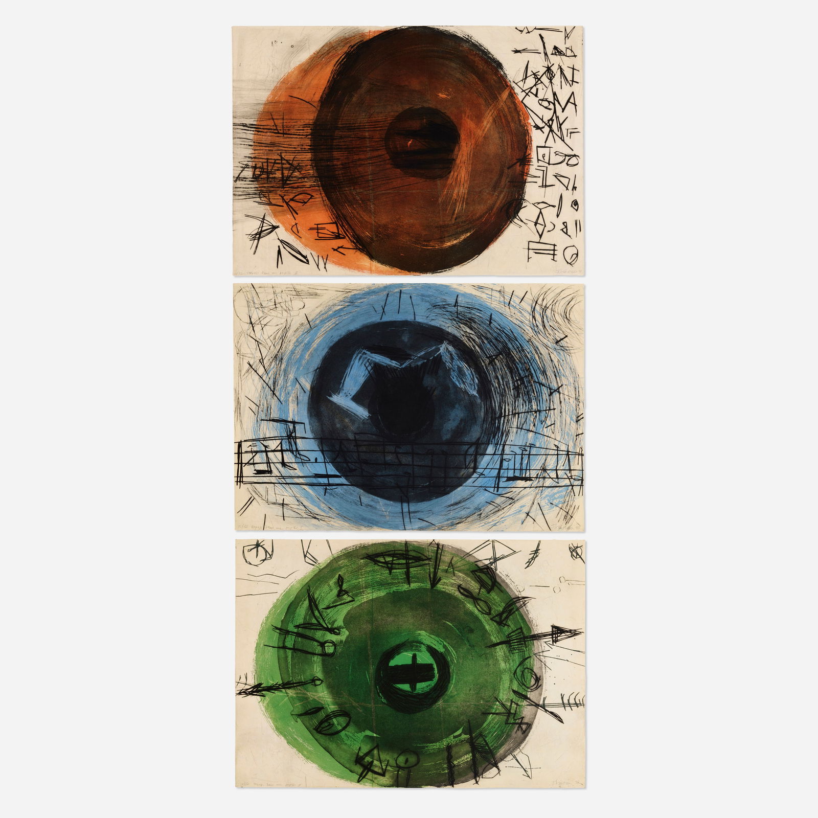 Francine Simonin, Voyage Dans Une Pupillell I-III (three works) (1 of 3)