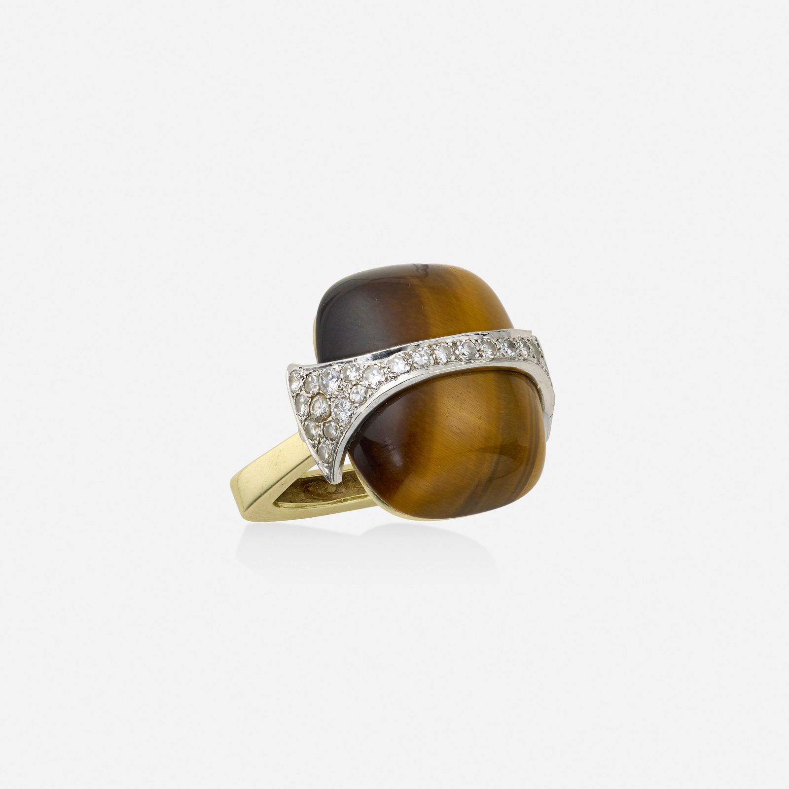 La Triomphe, Tiger's eye, diamond, and bicolor gold ring (1 of 3)