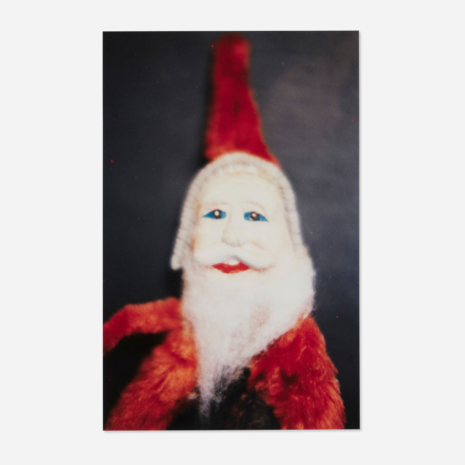 Mike Kelley, Toy Santa Claus: Mike Kelley Toy Santa Claus 1993C-print sight: 9.125 h × 6 w in (23 × 15 cm) This work is from the edition of 100. Stamped signature and date to verso ‘MK 1993’.