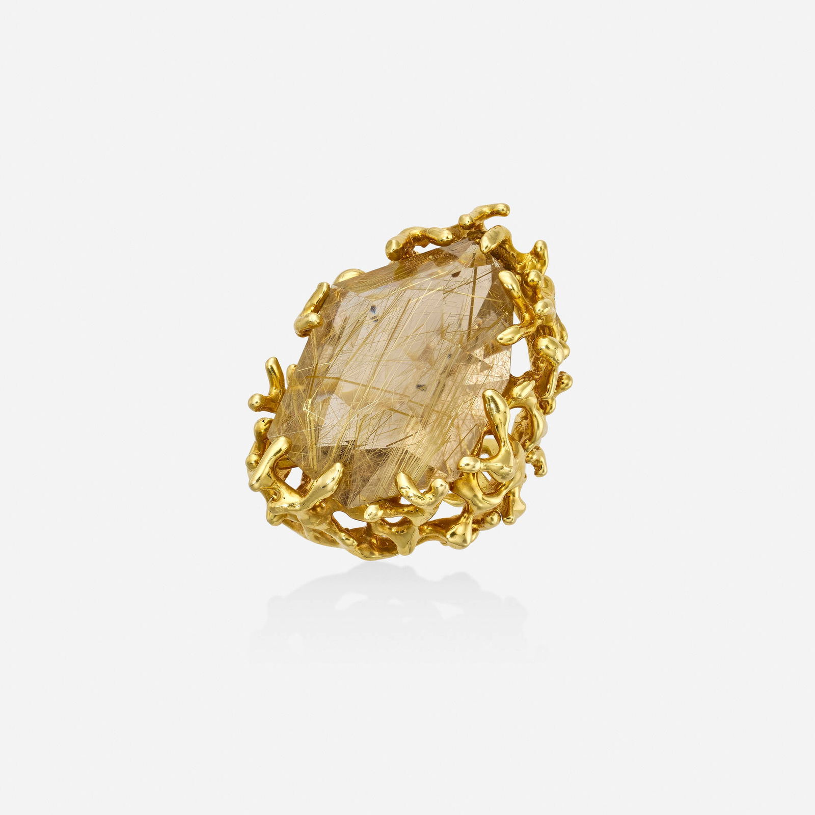 Gilbert Albert, Rutilated quartz and gold ring (1 of 4)