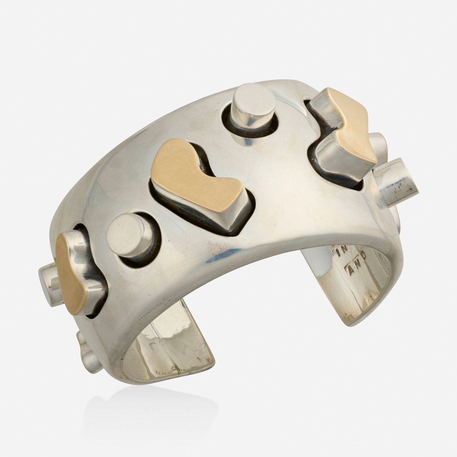 Kim Rawdin, Sterling silver and gold cuff bracelet (1 of 5)