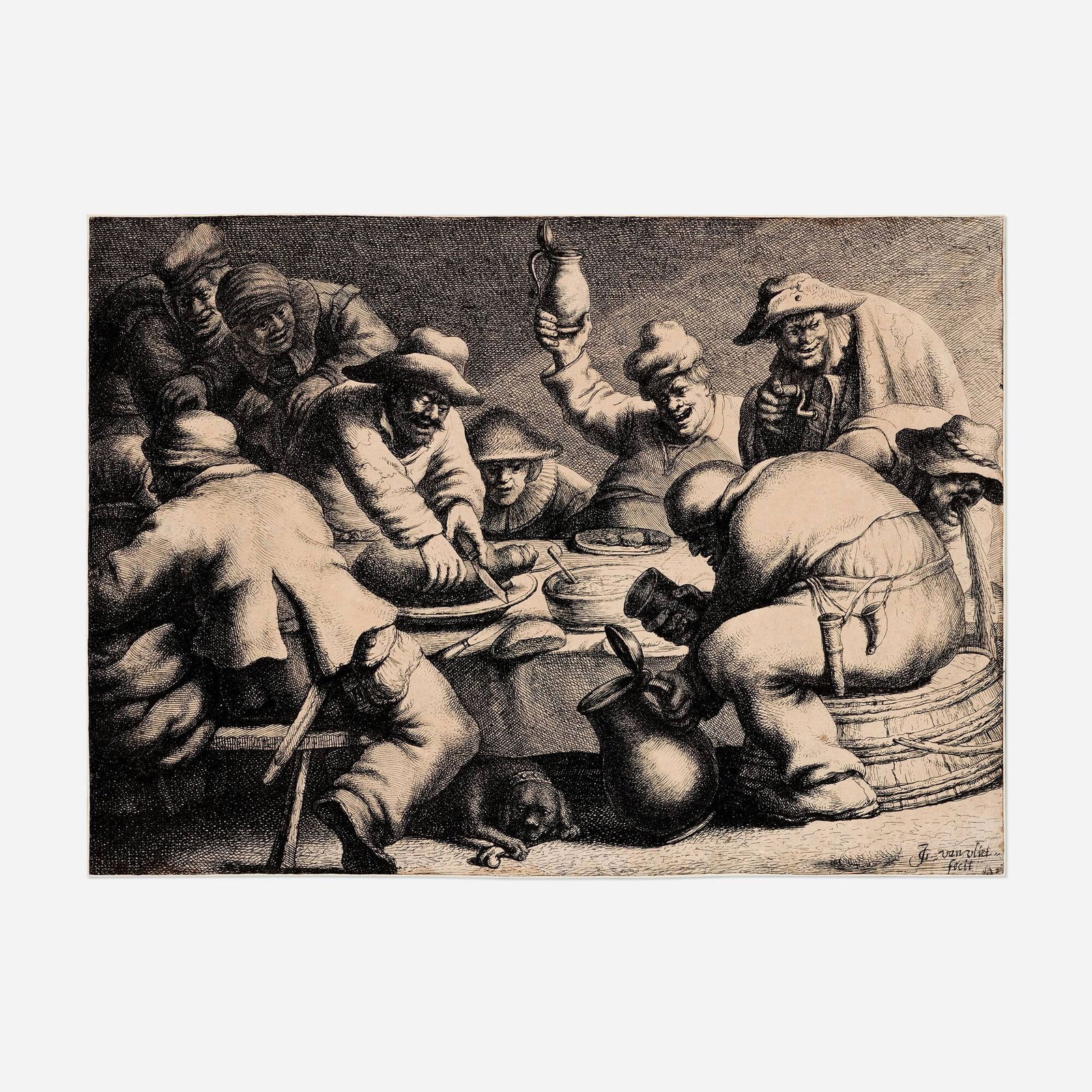 Jan Georg van Vliet, A Peasant's Meal (1 of 3)