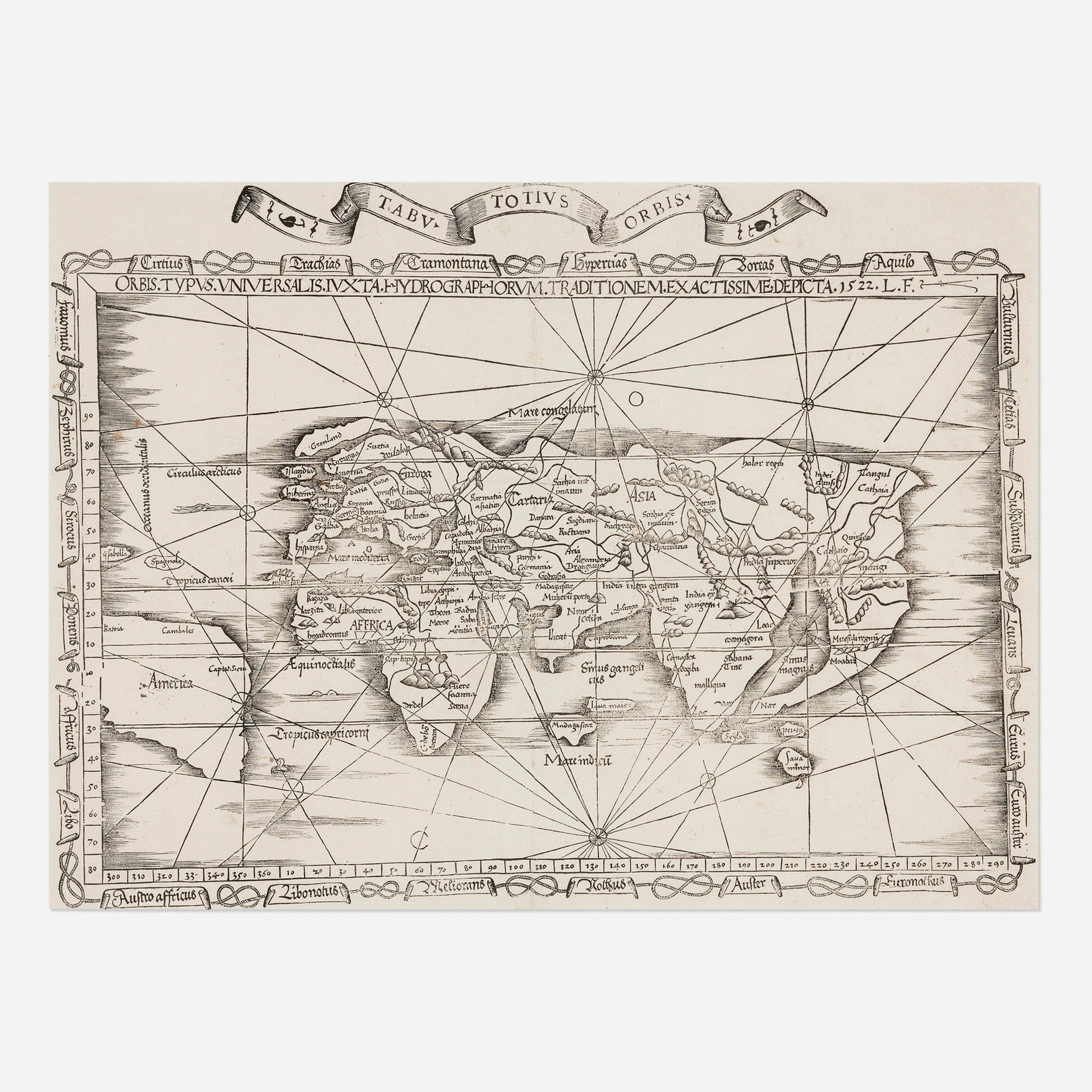 Lorenz Fries, Orbis typus universalis iuxta hydrographorum traditionem exactissime depicta 1522 L.F (1 of 4)