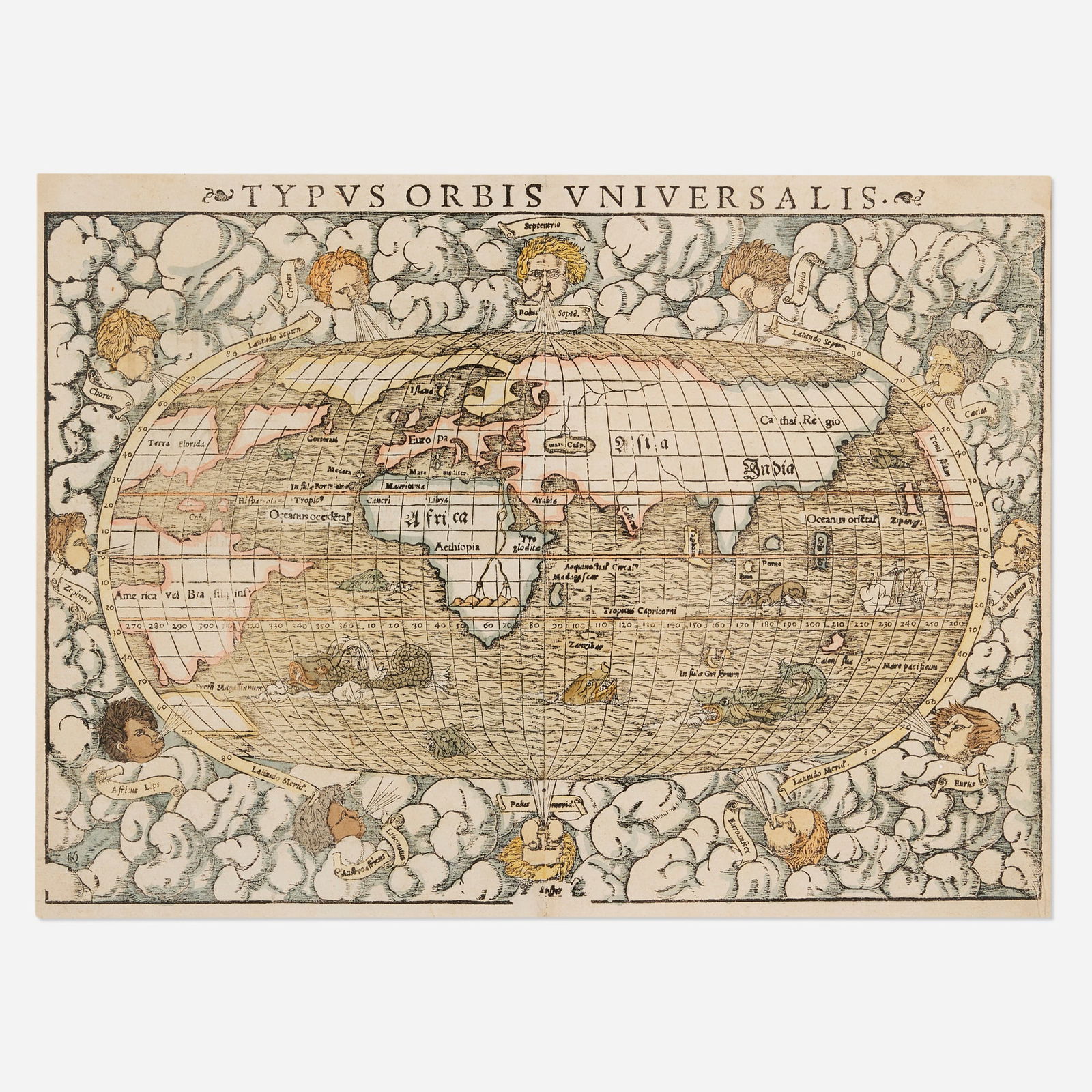 Sebastian Munster, Typus Orbis Universalis (1 of 4)