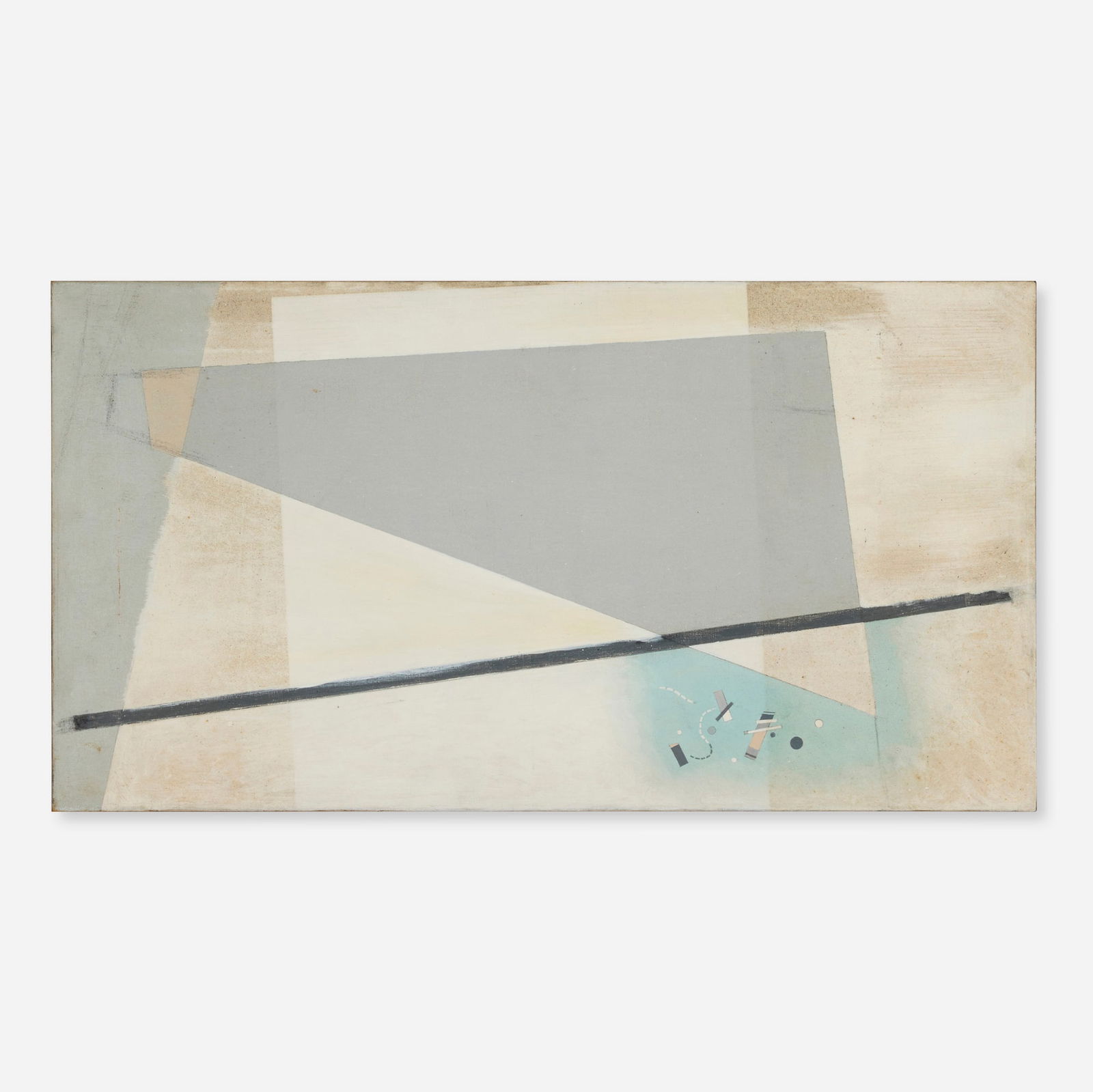 Sidney Wolfson, Untitled: Sidney Wolfson Untitled oil on canvas 12.75 h x 23.75 w in (32 x 60 cm) This work will ship from Lambertville, New Jersey.