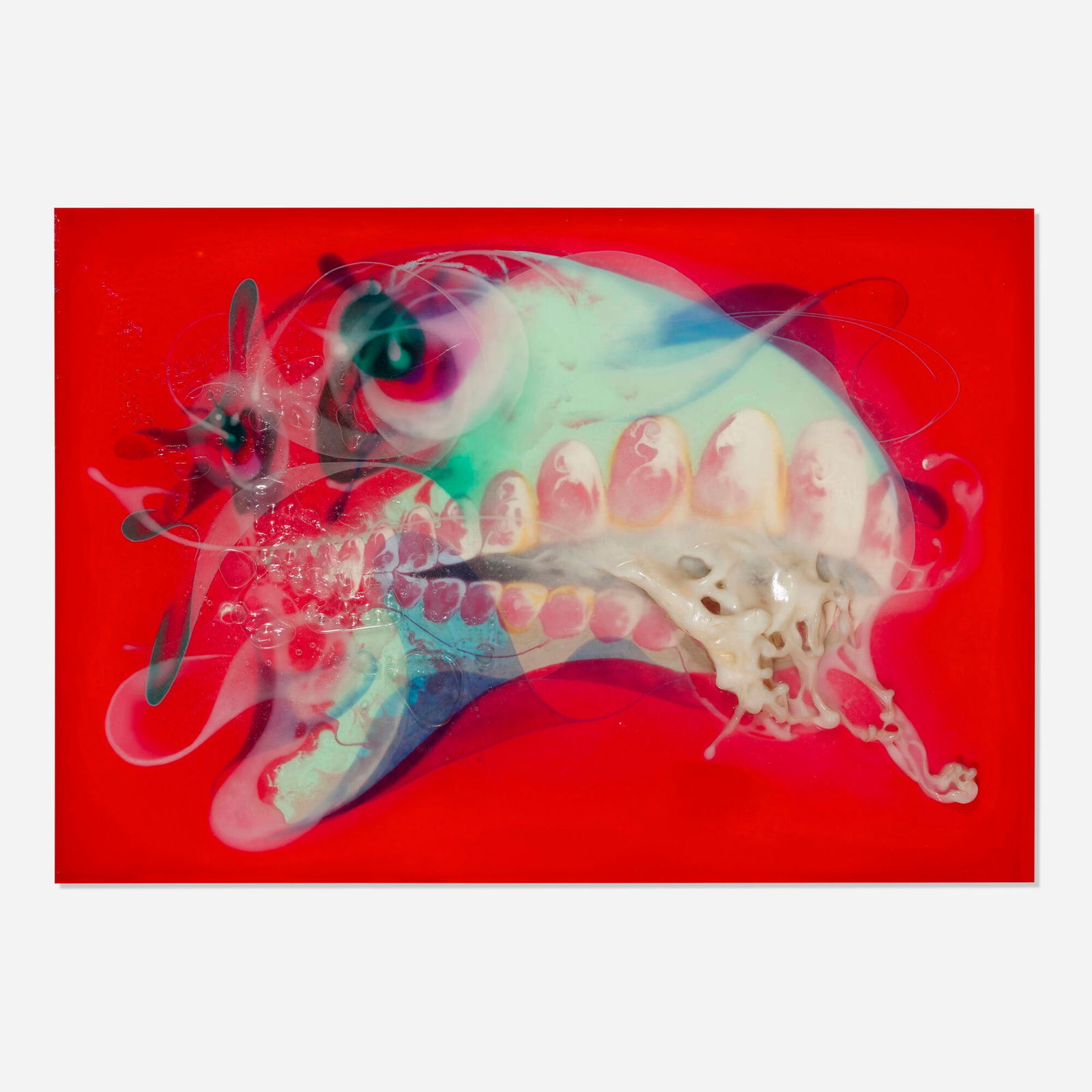 Jongwang Lee, Evolution: Jongwang Lee Evolution 2006acrylic, oil, resin and sumi ink on canvas over wood panel 21.75 h x 31.25 w in (55 x 79 cm) Signed, titled and dated to verso 'Evolution Jongwang Lee 2006'.