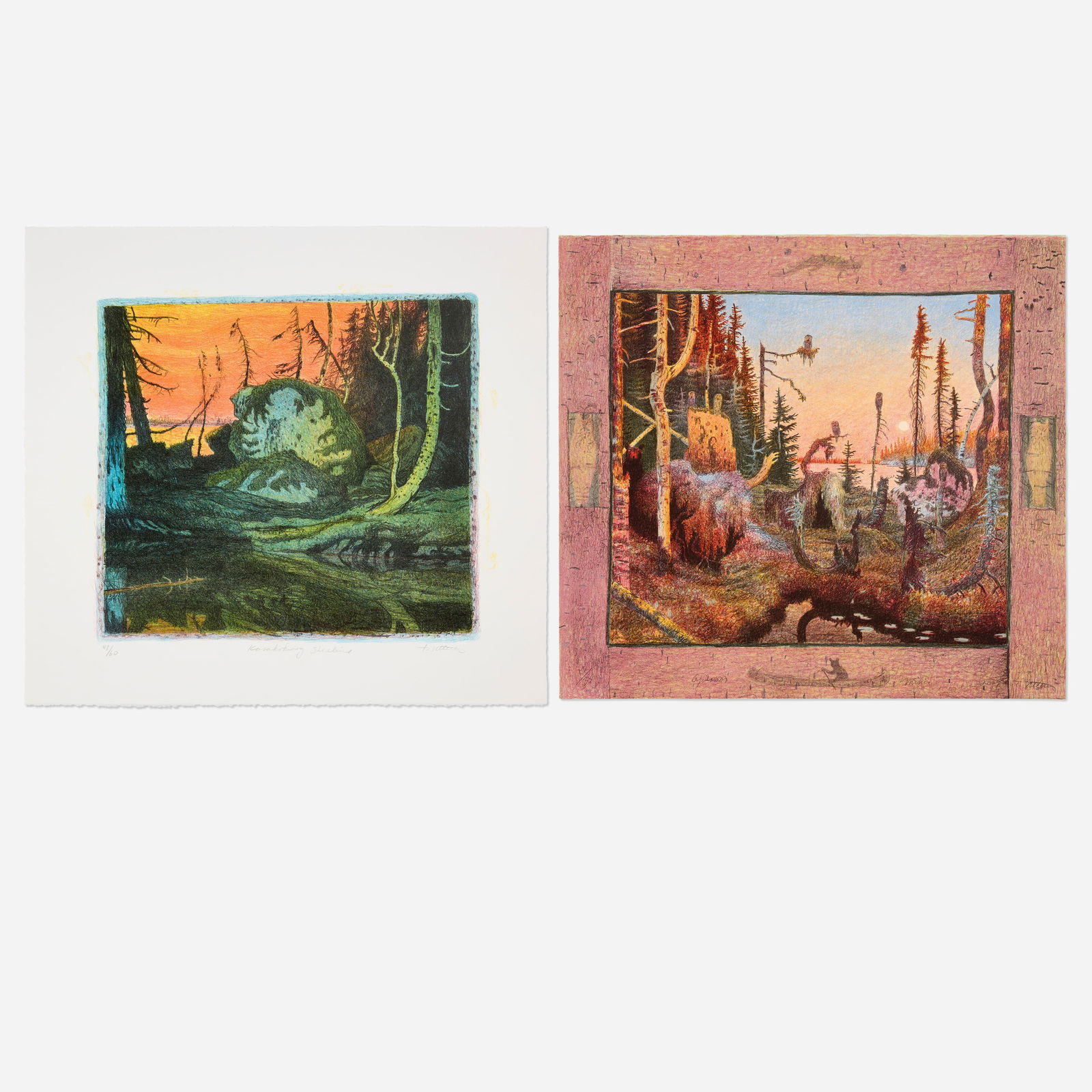 Tom Uttech, Kasakawog Shoreline; Adidamoo Minis (two works) (1 of 2)