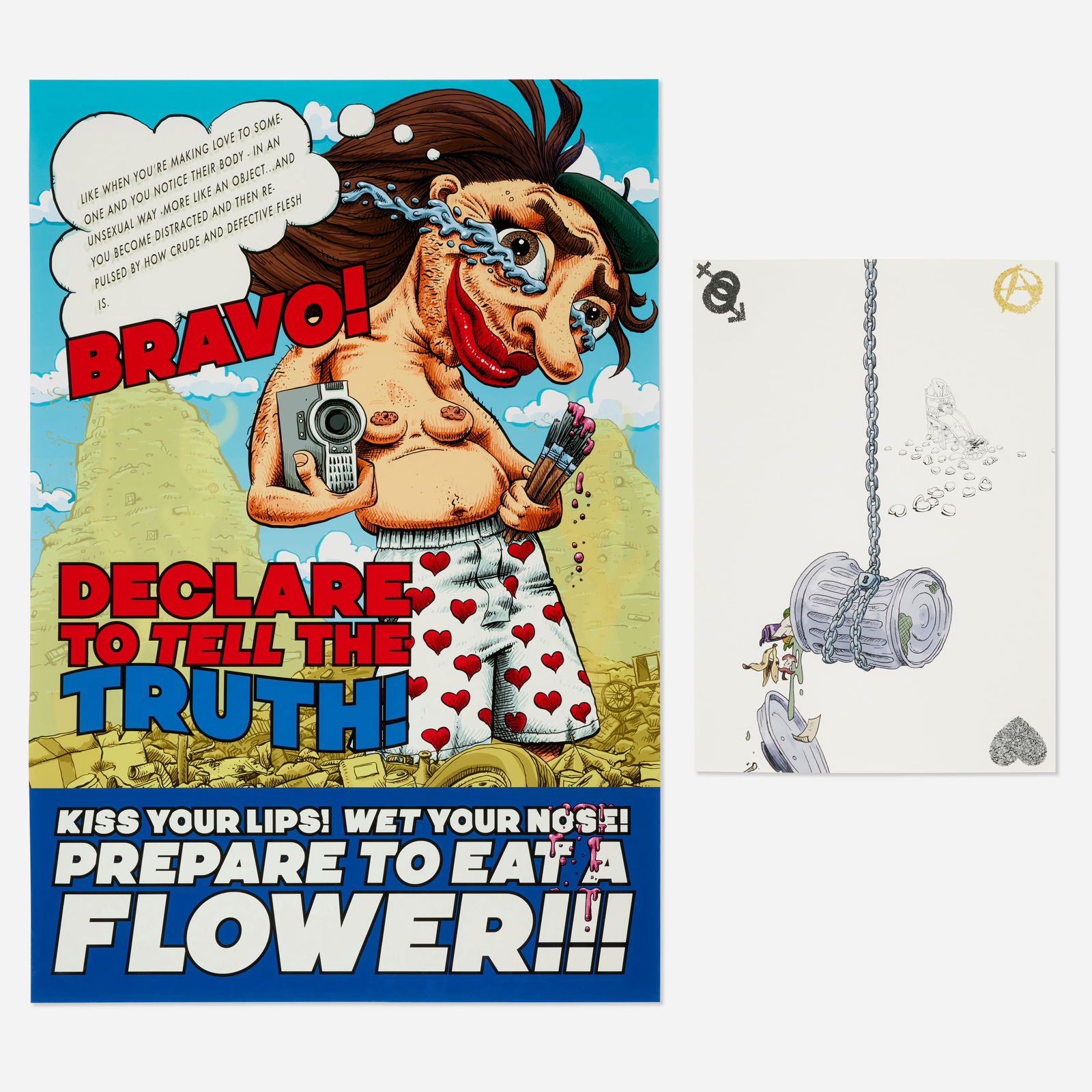 Jordan Wolfson, Fresh, Love, Tea Bag; Untitled (two works) (1 of 3)