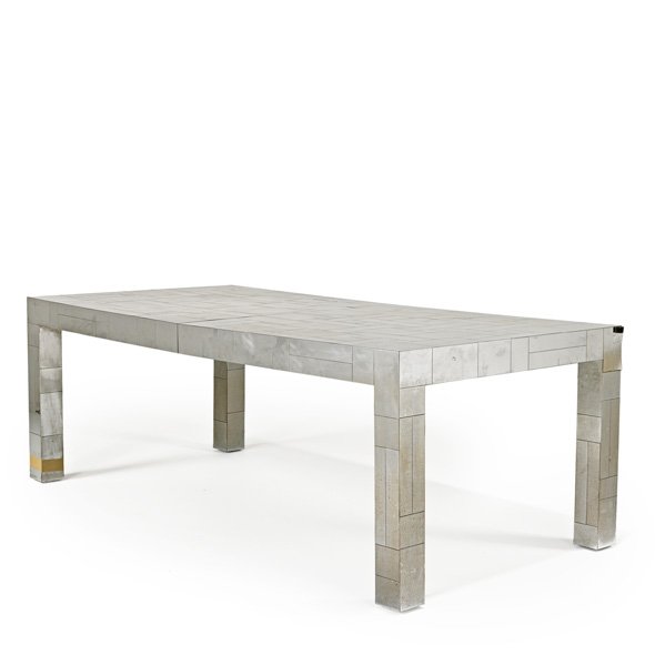 PAUL EVANS; DIRECTIONAL: Chrome Cityscape dining table, USA, 1960s; Signed Original Paul Evans; 29 1/2" x 40" x 84"