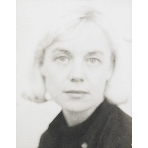 NAOMI SAVAGE (American, 1927-2005): Two works of art: photograph of Philip Roth's wife, Margaret Martinson,ca. 1960 (framed), 13" x 10"; Relief print on paper, "Portrait", 1968 (framed), signed and numbered 18/25