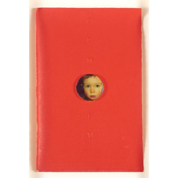 JAUME PLENSA (Spanish, b. 1955): Two collage multiples; "Semen," 2000; "Blood," 2000; (framed); Both signed and numbered; Both: 19 1/2" x 12 1/2" (sheet)