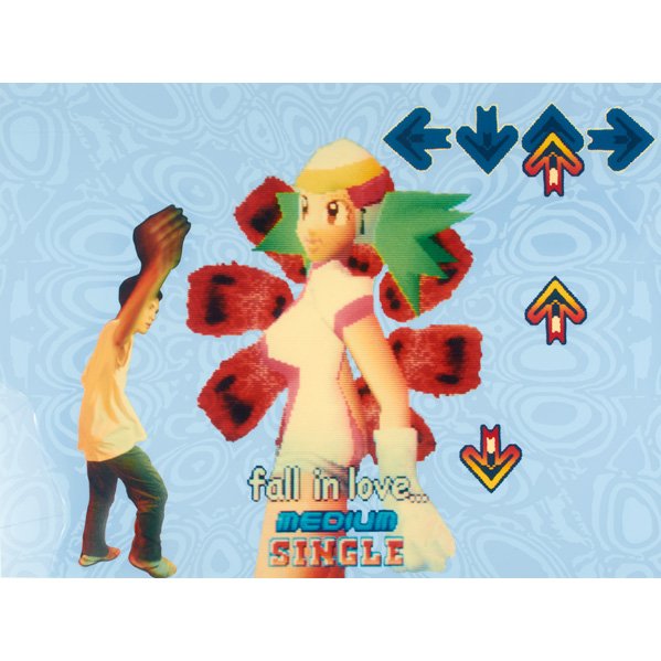 ANDREA BOWERS (American, 20th c.): Screenprint; "fall in love..." (framed); 28 3/4" x 38 1/2" (sheet)