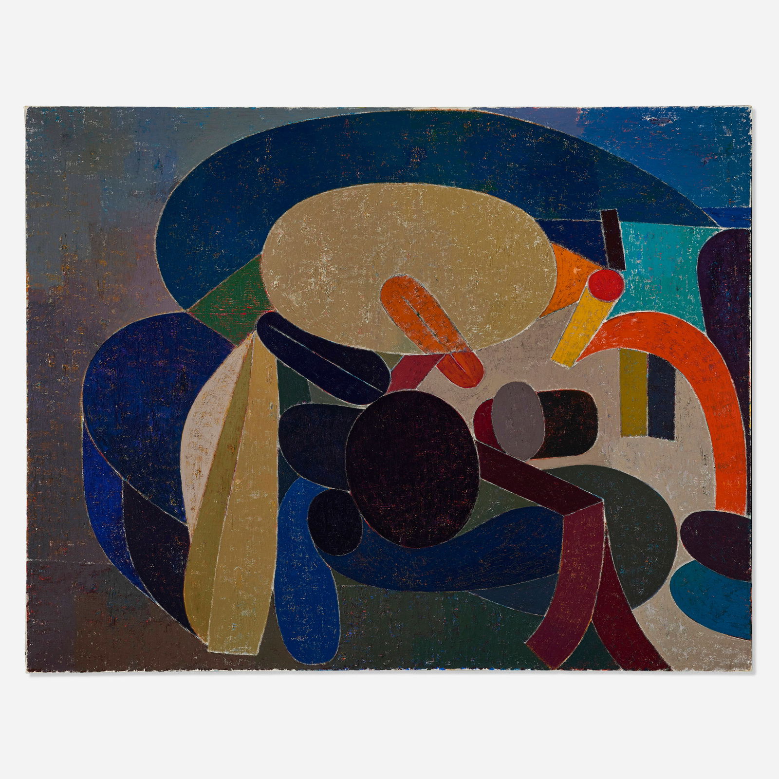 Miyoko Ito, Untitled Landscape: Miyoko Ito Untitled Landscape c. 1957oil on canvas 38.25 h x 49 w in (97 x 124 cm) Titled to stretcher bar verso 'Untitled Landscape'. Provenance: Estate of the artist