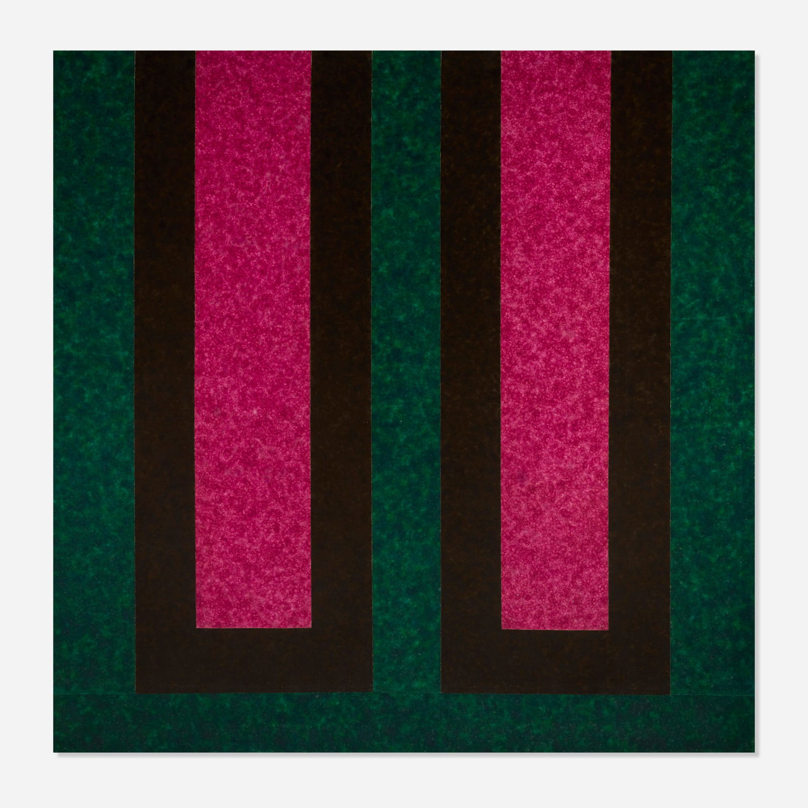 Howard Mehring, Magenta Double: Howard Mehring Magenta Double 1964oil on collaged canvas 72.25 h x 72 w in (184 x 183 cm) Titled and dated to verso 'Magenta Double May 1964'. Provenance: A.M. Sachs Ga