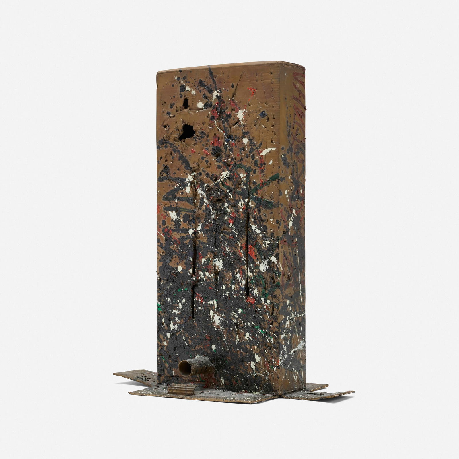 Mark Grotjahn, Untitled (Unusual Still Named and Splattered Mask M29.c): Mark Grotjahn Untitled (Unusual Still Named and Splattered Mask M29.c) 2013painted bronze 36 h x 27.75 w x 18.375 d in (91 x 70 x 47 cm) Signed to side 'Mark Grotjahn'. Provenan