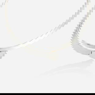 William Spratling, Sterling silver necklace: William Spratling Sterling silver necklace Designed as a coiled nail; 1960s Sterling silver Signed with maker's mark for William Spratling Inner circ. 14.75 in; Gross weight 64.0 dwts