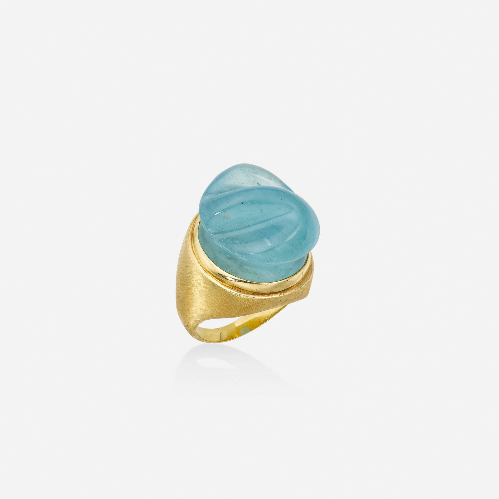 Roberto and Haroldo Burle Marx, 'Forme Livre' aquamarine and gold ring (1 of 3)