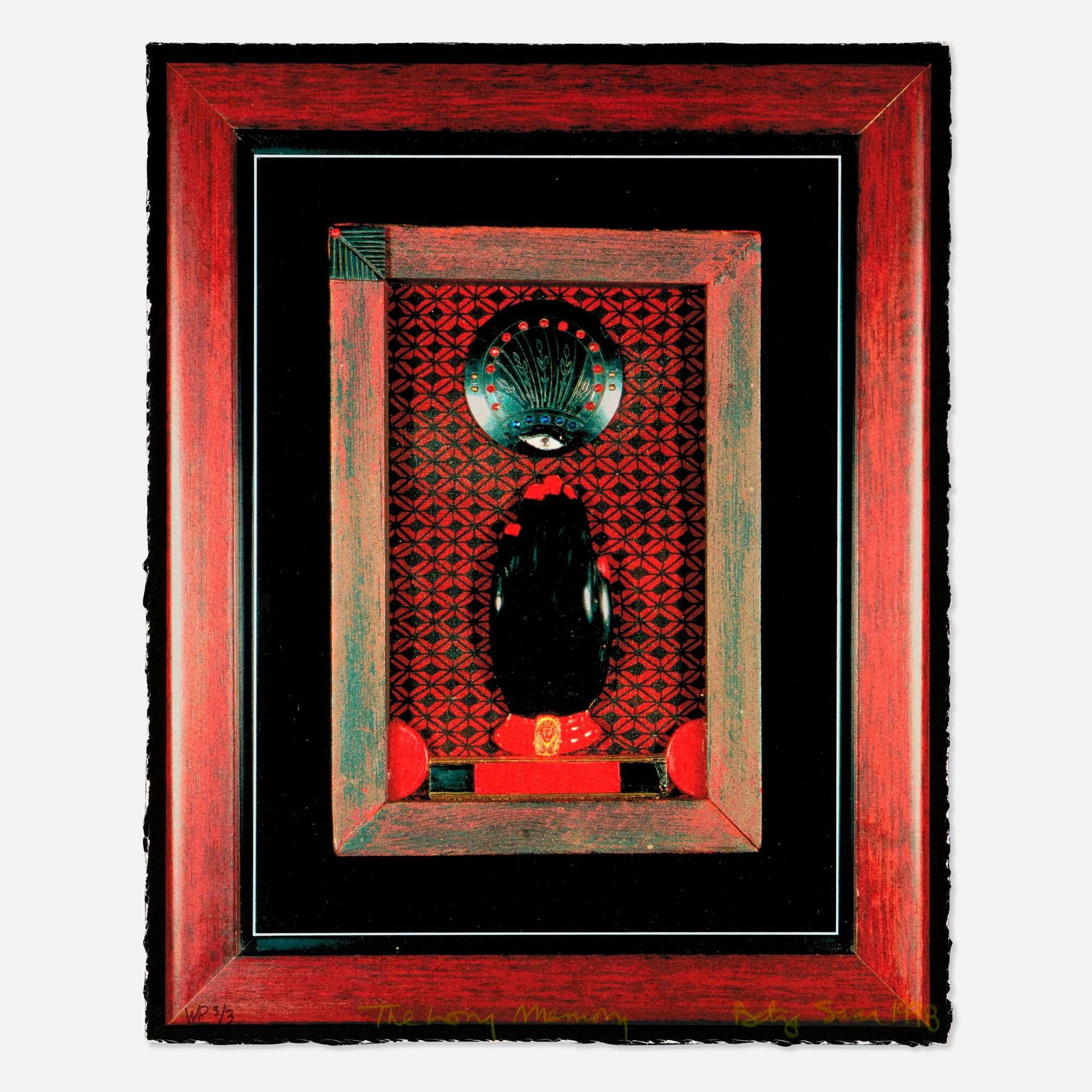 Betye Saar, The Long Memory: Betye Saar The Long Memory 1998lithograph in colors 14.5 h x 11.75 w in (37 x 30 cm) Signed, titled, dated and numbered to lower edge 'WP 3/3 The Long Memory Betty Saar 1998'. This work is wor