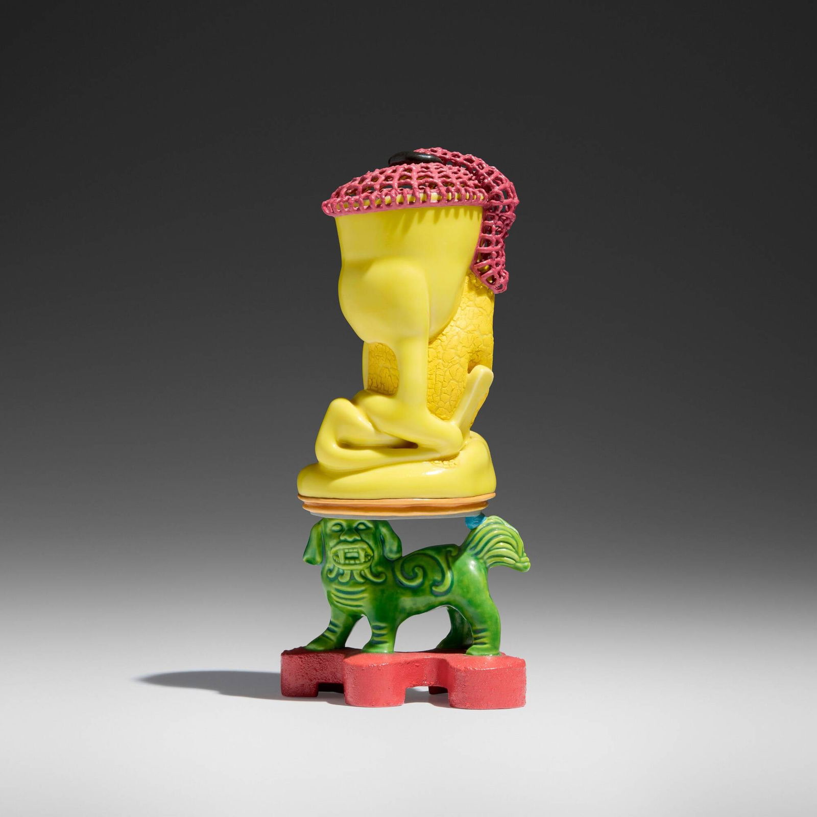 Kathy Butterly, Tongue Tied 2: Kathy Butterly Tongue Tied 2 2000-01glazed porcelain and earthenware 7 h x 3.25 w x 2.375 d in (18 x 8 x 6 cm) Incised signature and date to underside of two elements 'Kathy Butterly 2000'. Ti