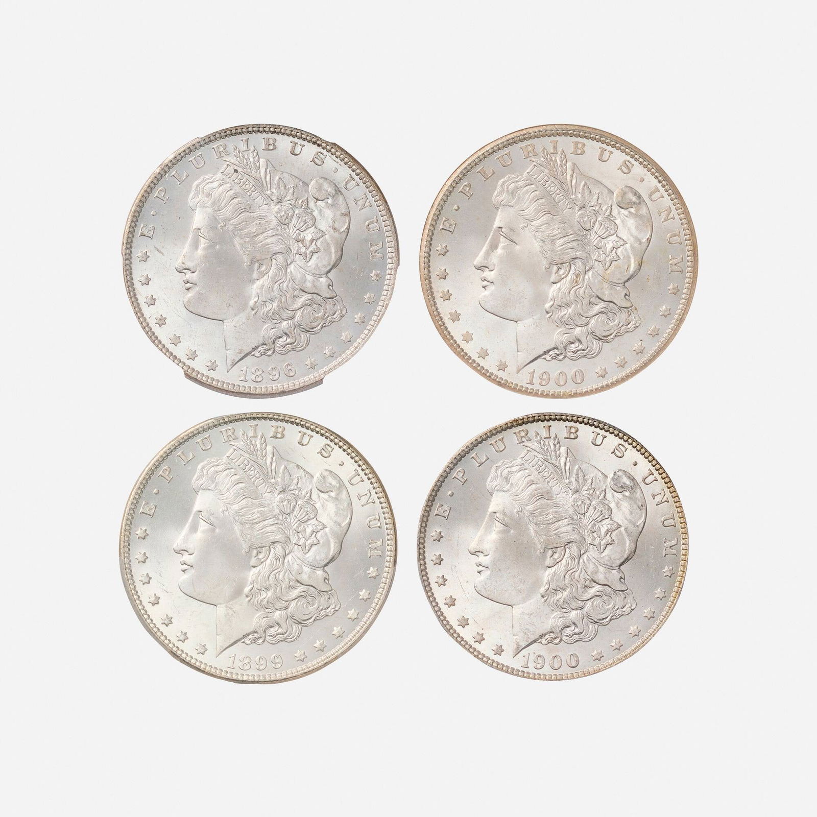 Four U.S. Graded Morgan $1 Silver Coins (1 of 2)