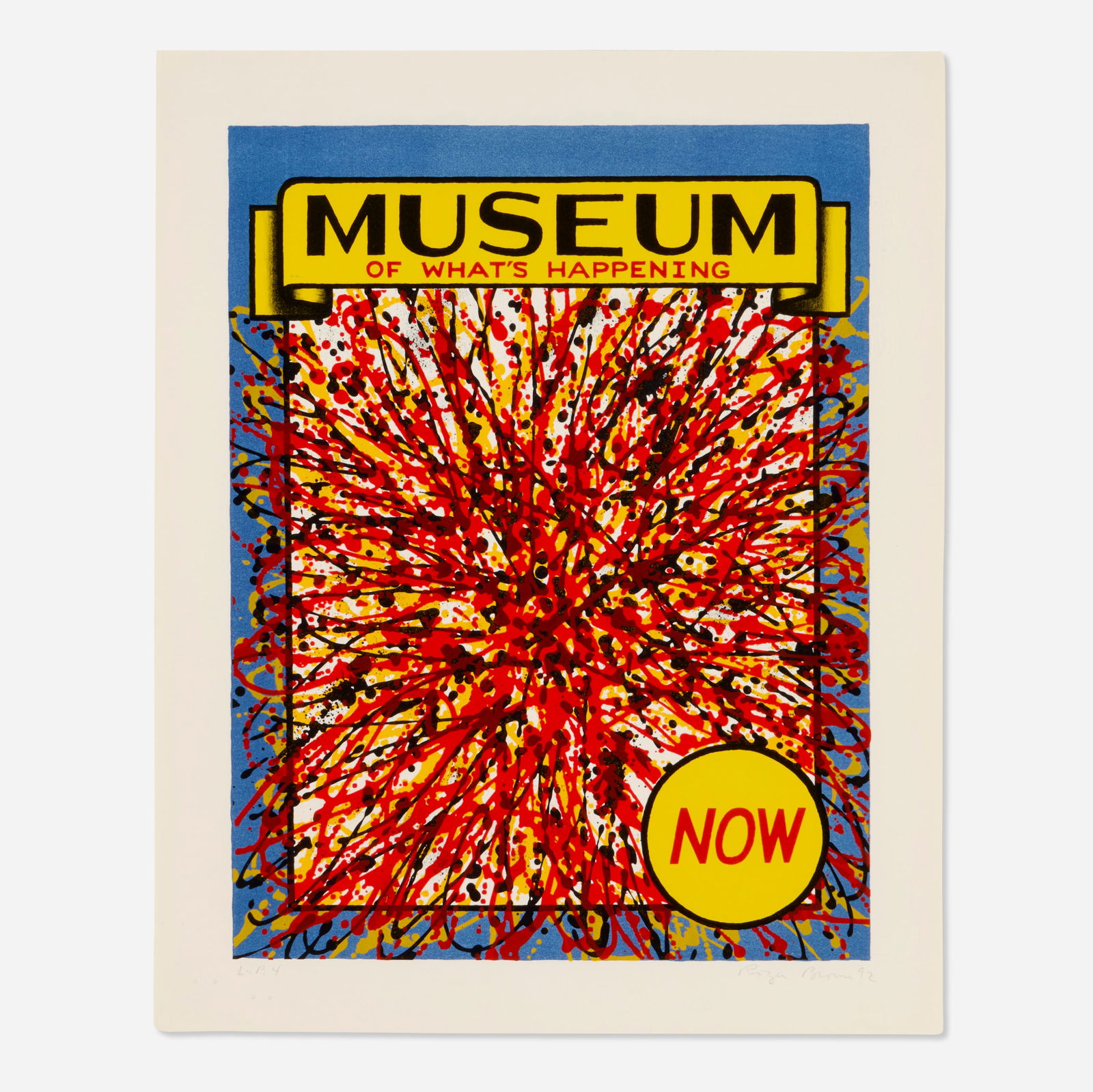Roger Brown, Museum of What’s Happening Now: Roger Brown Museum of What’s Happening Now 1992screenprint in colors image: 16.875 h × 13 w in (43 × 33 cm) sheet: 19.875 h × 16 w in (50 × 41 cm) Signed, d